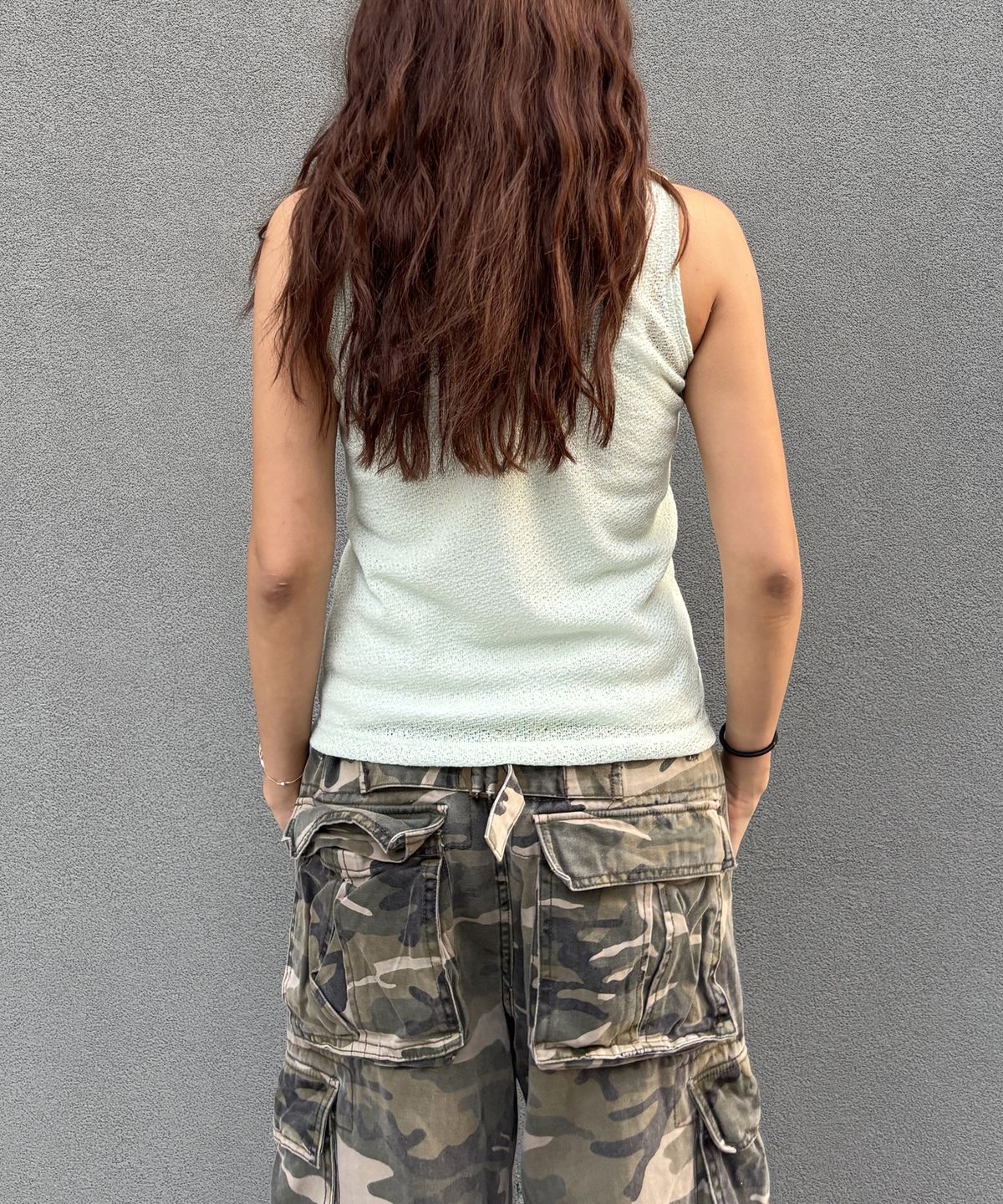 크루치(KRUCHI) KNIT SLEEVELESS (MELON)