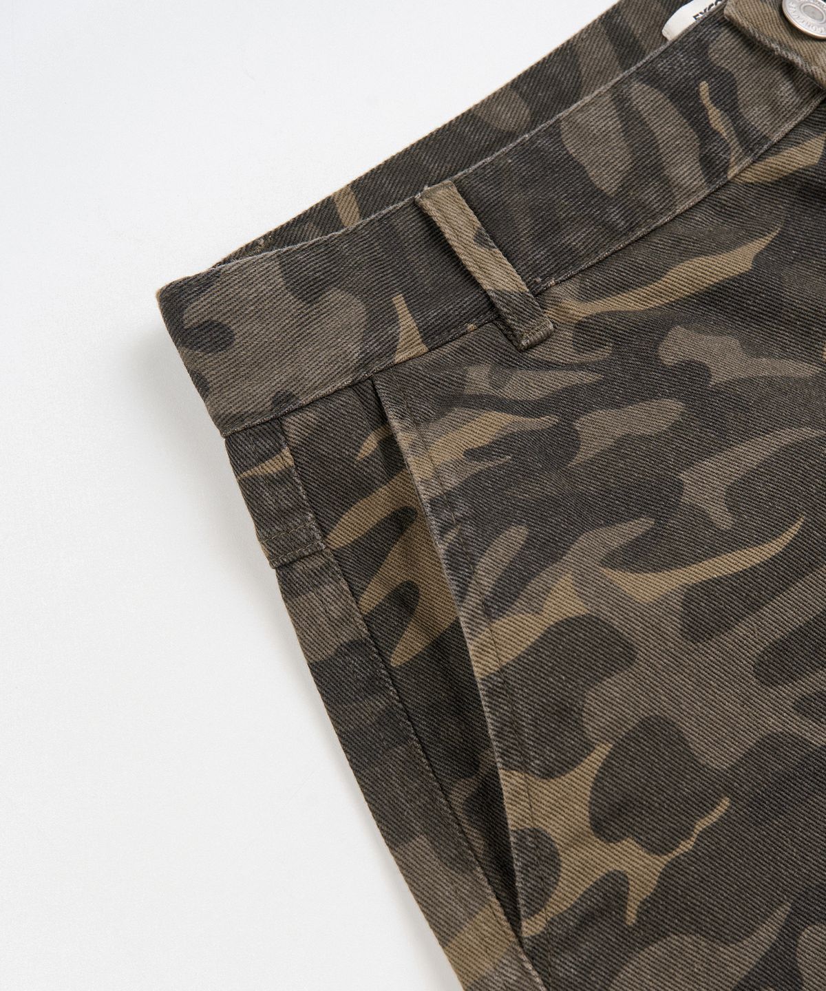 엑스컨테이너(EXCONTAINER) 카모 파라슈트 버뮤다 팬츠 (KHAKI CAMO)