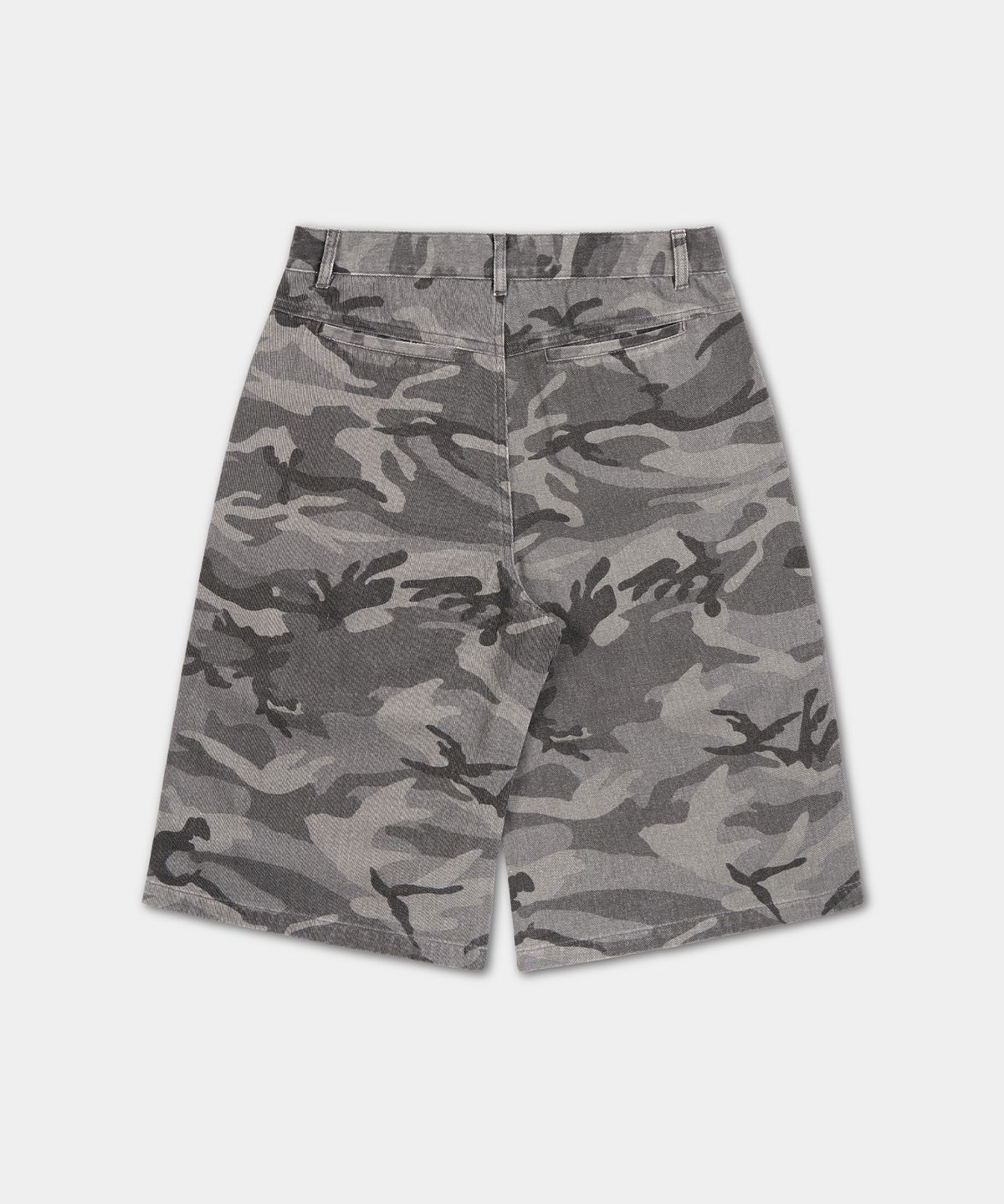 엑스컨테이너(EXCONTAINER) 카모 파라슈트 버뮤다 팬츠 (GREY CAMO)