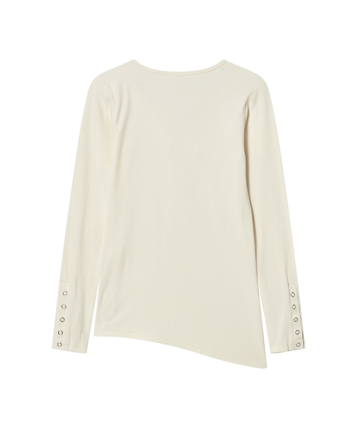 로긴 앤 로지(ROGIN N ROSIE) Side Button Detailed Slim-Fit Long Sleeve Ivory