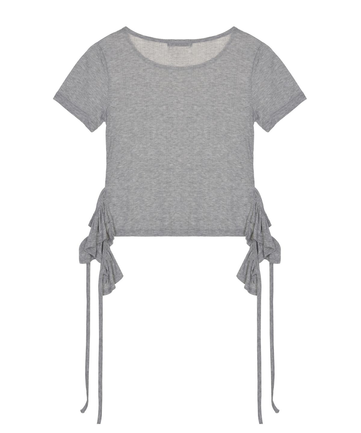 닉앤니콜(NICK&NICOLE) SIDE SHIRRING TIE TOP_GRAY
