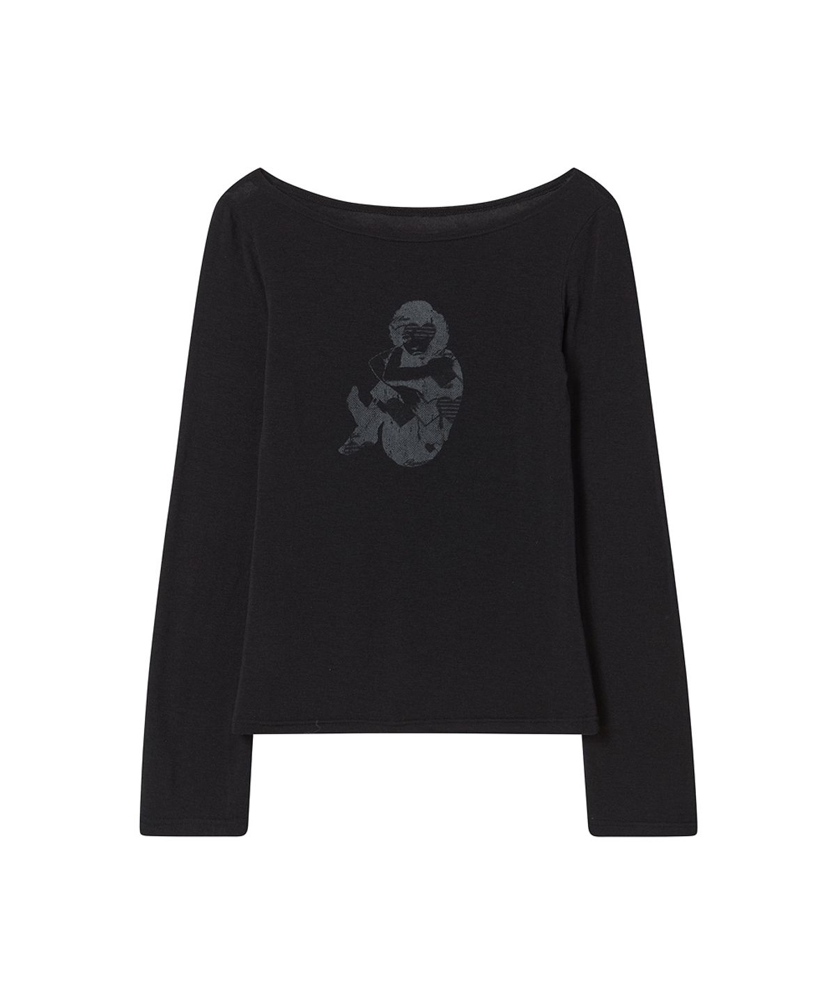 로긴 앤 로지(ROGIN N ROSIE) Small Girl Printed Long Sleeve Black