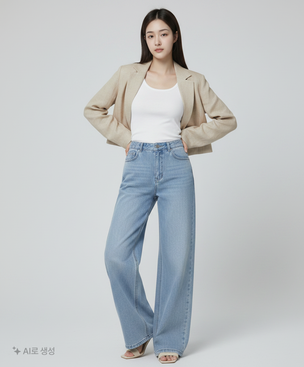 미쏘(MIXXO) [리오더]크롭 와이드 데님_TJC727J 리오더 MIWTJC93QJ 30