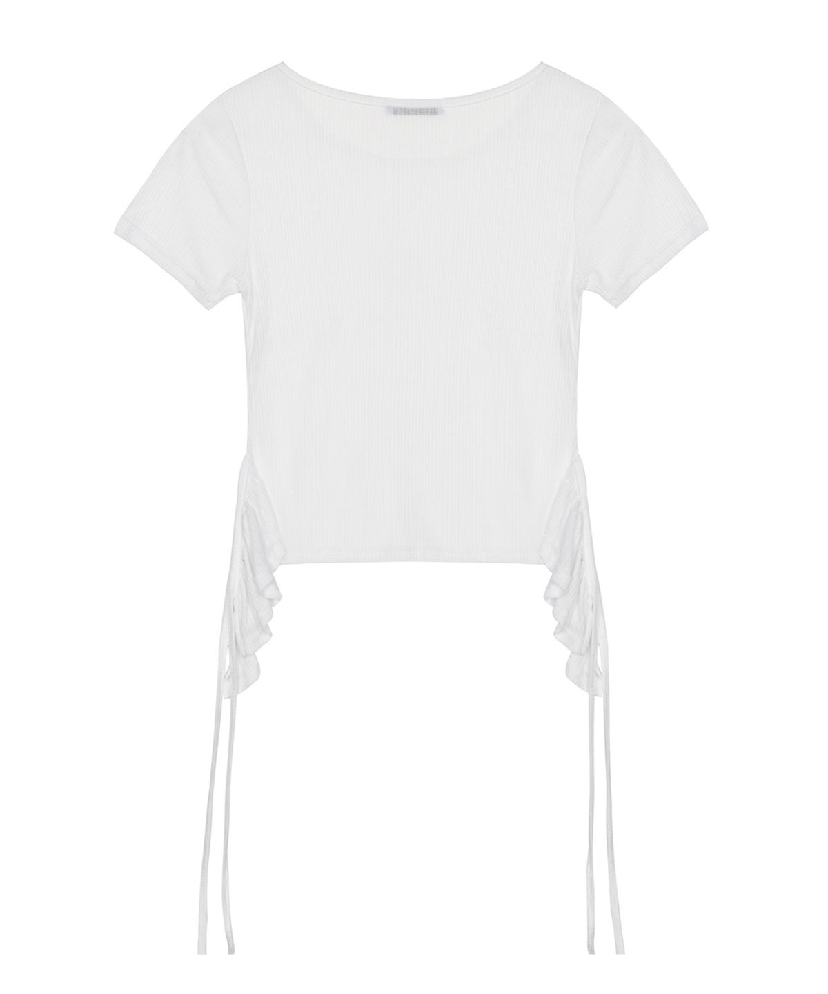 닉앤니콜(NICK&NICOLE) SIDE SHIRRING TIE TOP_IVORY
