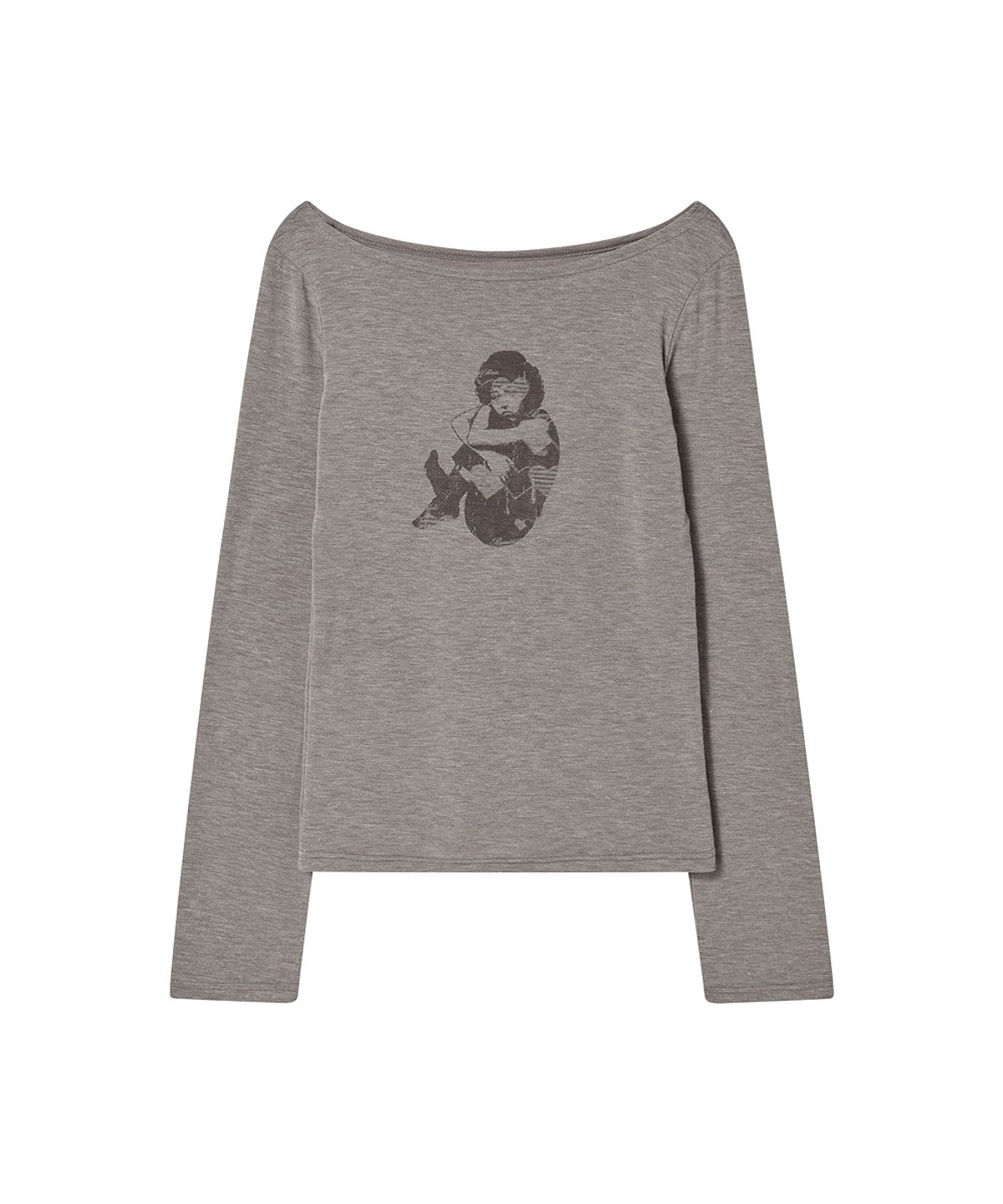 로긴 앤 로지(ROGIN N ROSIE) Small Girl Printed Long Sleeve Cocoa