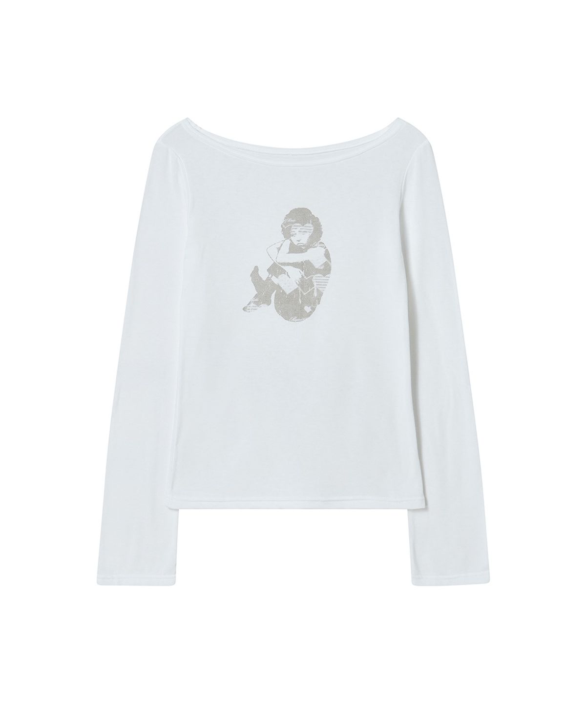 로긴 앤 로지(ROGIN N ROSIE) Small Girl Printed Long Sleeve White