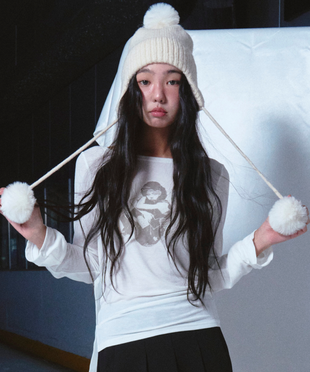 로긴 앤 로지(ROGIN N ROSIE) Small Girl Printed Long Sleeve White