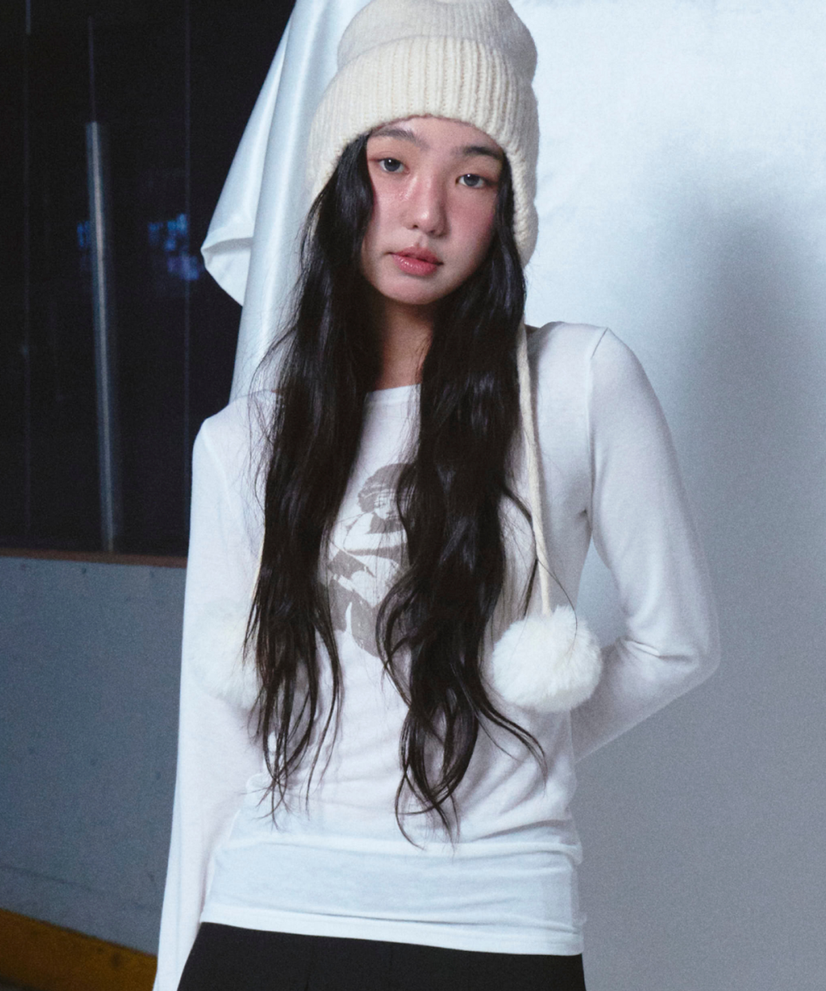 로긴 앤 로지(ROGIN N ROSIE) Small Girl Printed Long Sleeve White