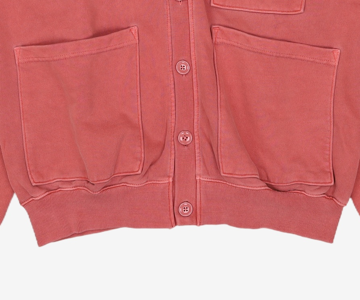 프리즘웍스(FRIZMWORKS) PIGMENT DYEING HEAVYWEIGHT CARDIGAN _ PINK M