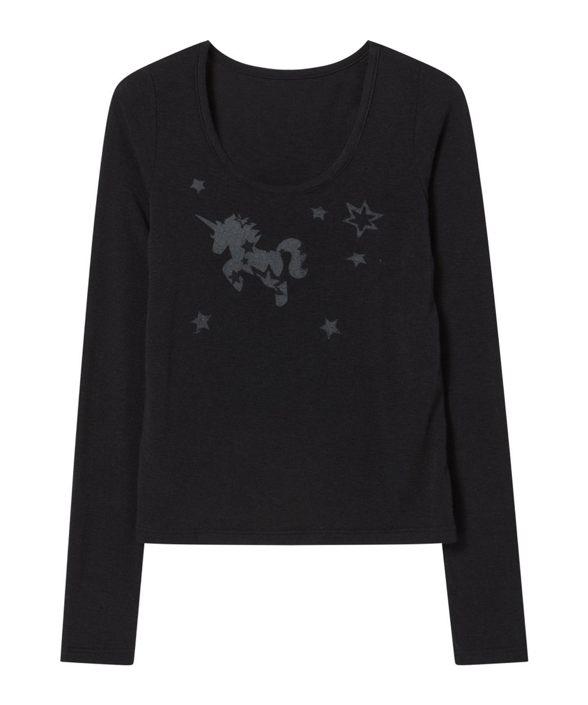 로긴 앤 로지(ROGIN N ROSIE) Star Unicorn Printed Long Sleeve Black