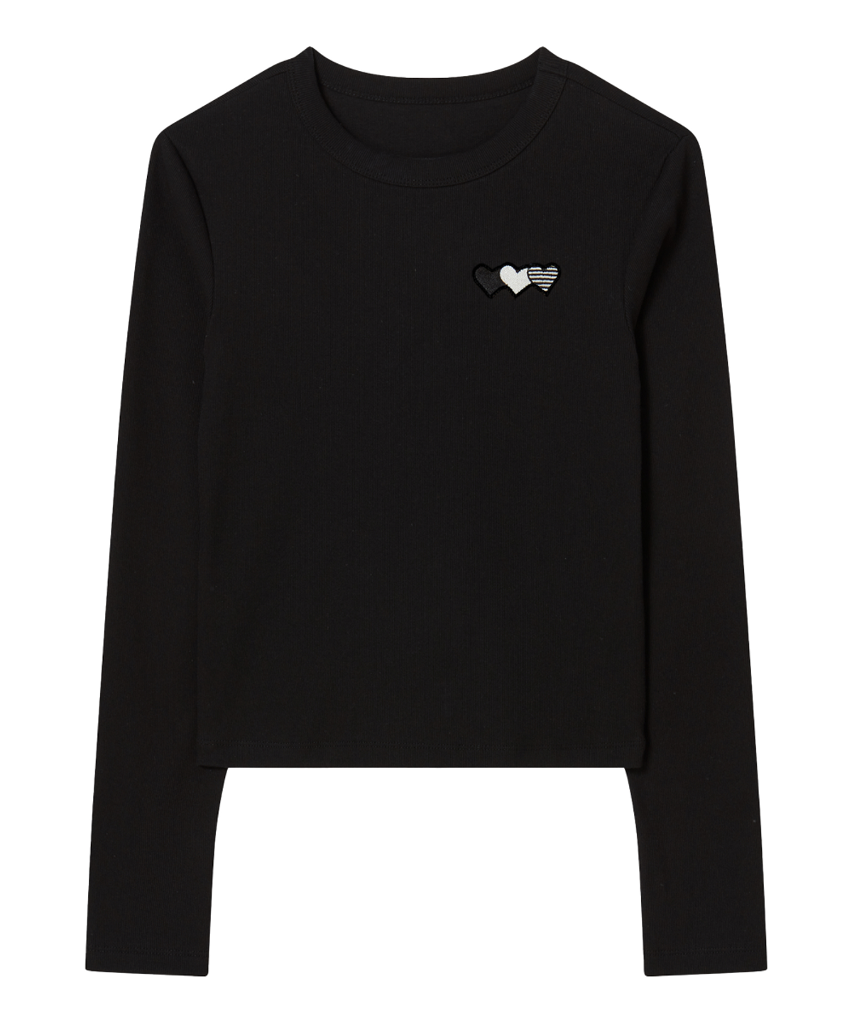 로긴 앤 로지(ROGIN N ROSIE) Heart Wappen Basic Long Sleeve Black