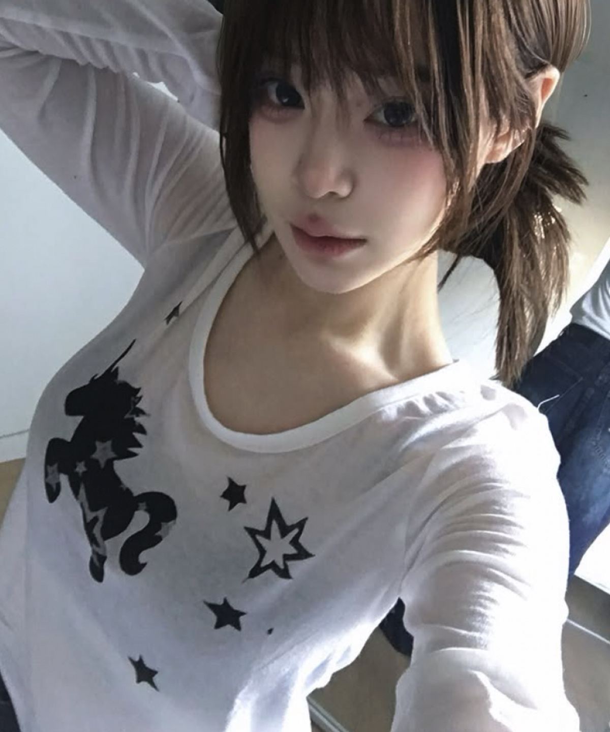 로긴 앤 로지(ROGIN N ROSIE) Star Unicorn Printed Long Sleeve White
