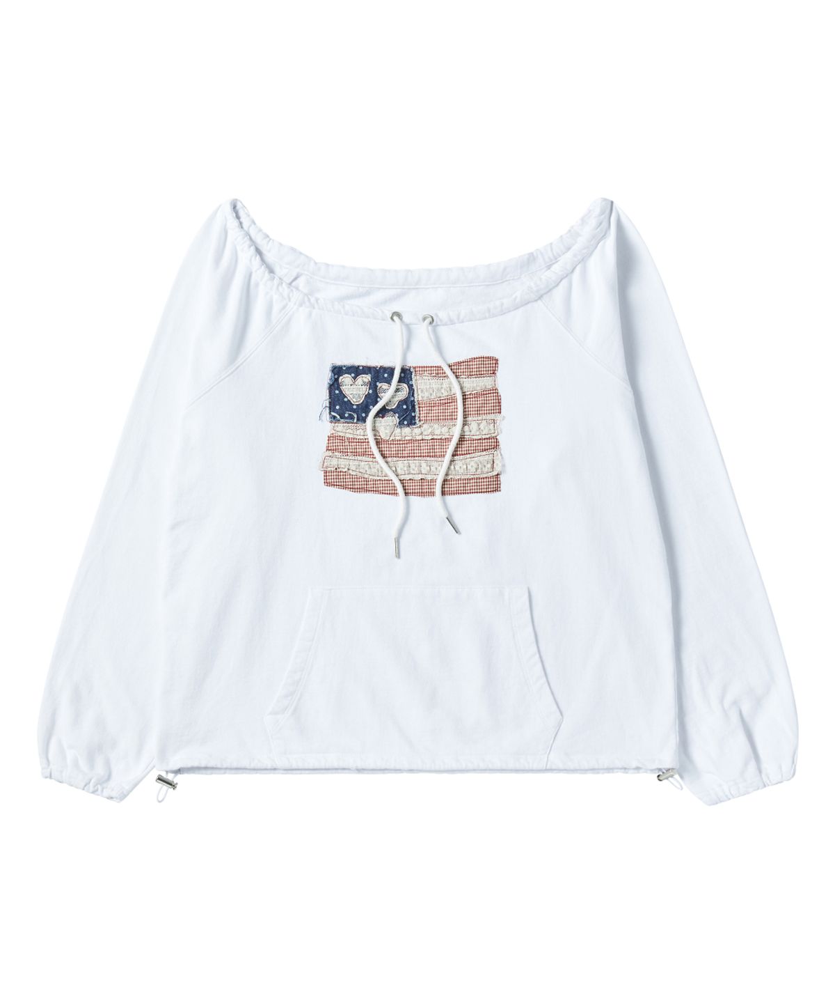 로긴 앤 로지(ROGIN N ROSIE) USA Banner String long Sleeve White