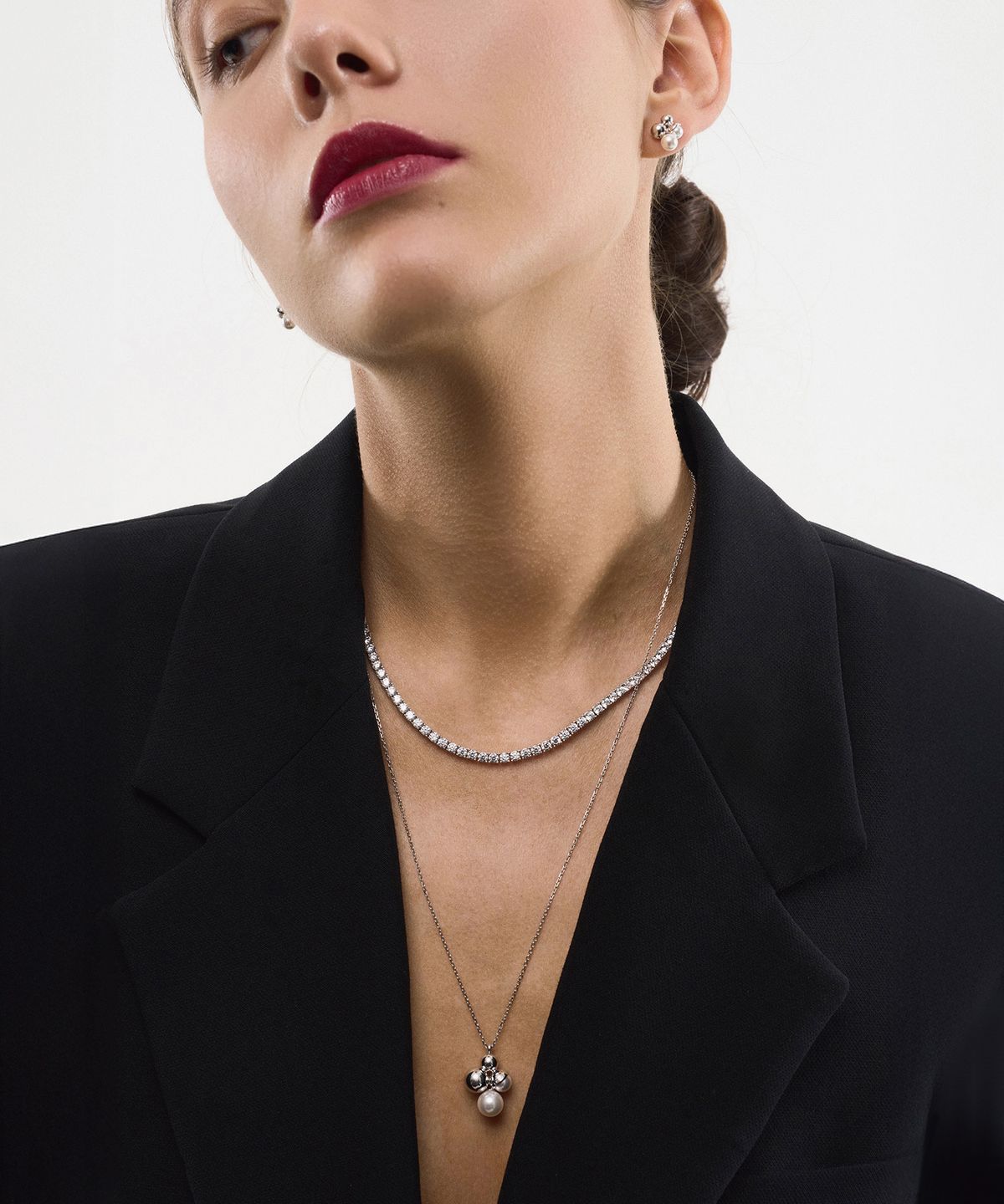 리스(LISSE) [925 SILVER] DOT PEARL CLUSTER N