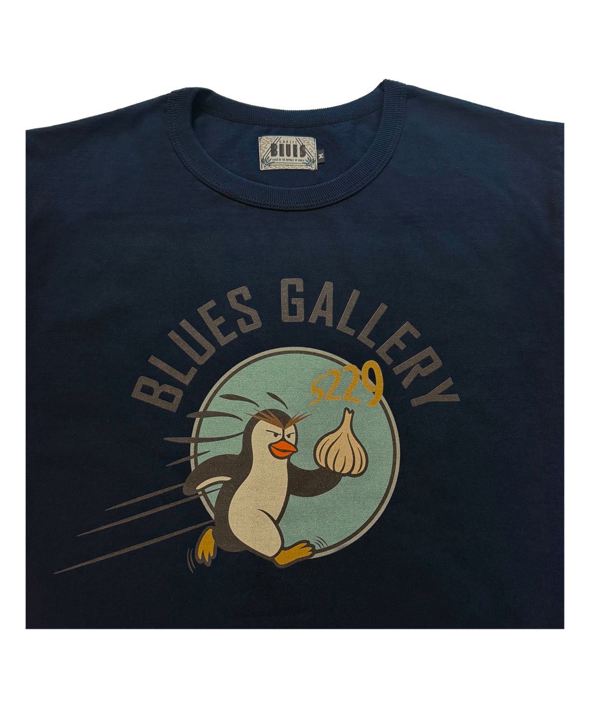 갈릭 블루스(GARLICBLUES) RUN PENGUIN T-SHIRT(navy)