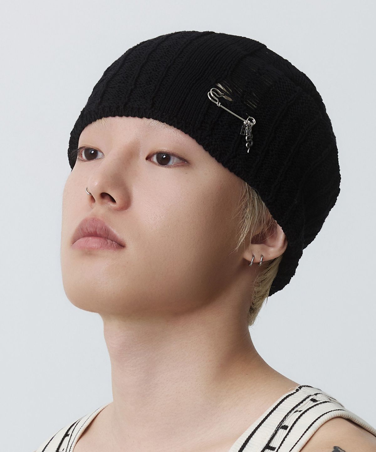블랙샌즈(BLACK SANDS) 디스트로이드 니트 비니 (3 colors)