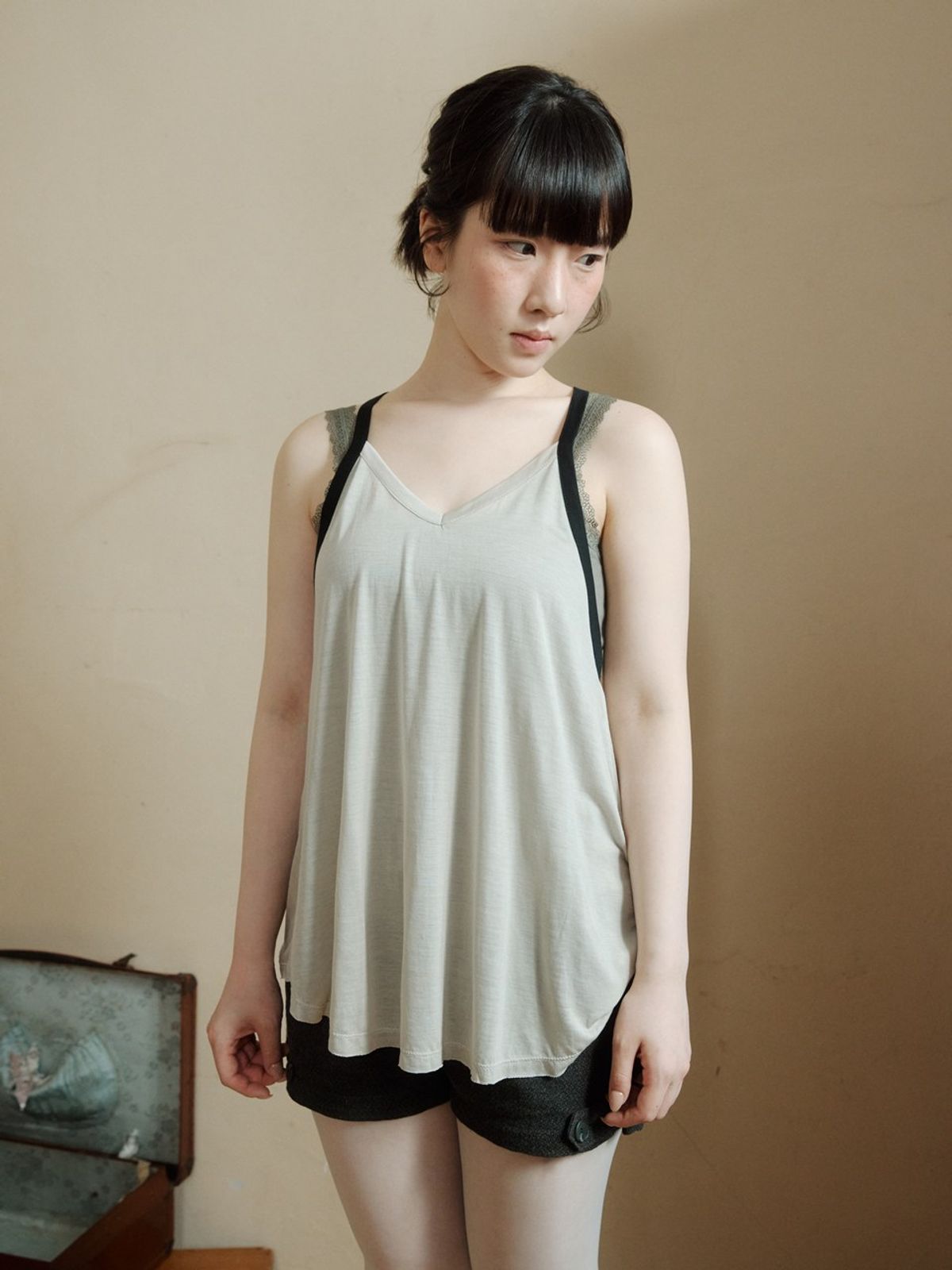 콜로신스(COLOCYNTH) Haskaf Top Beige Black