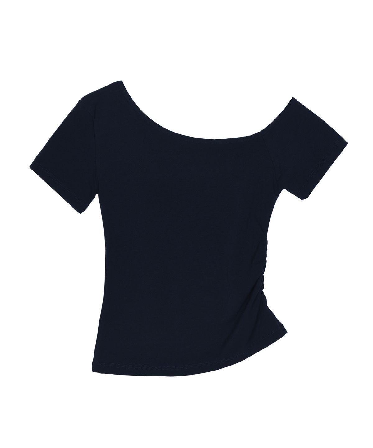 닉앤니콜(NICK&NICOLE) ASYMMETRIC SHIRRING TOP_NAVY