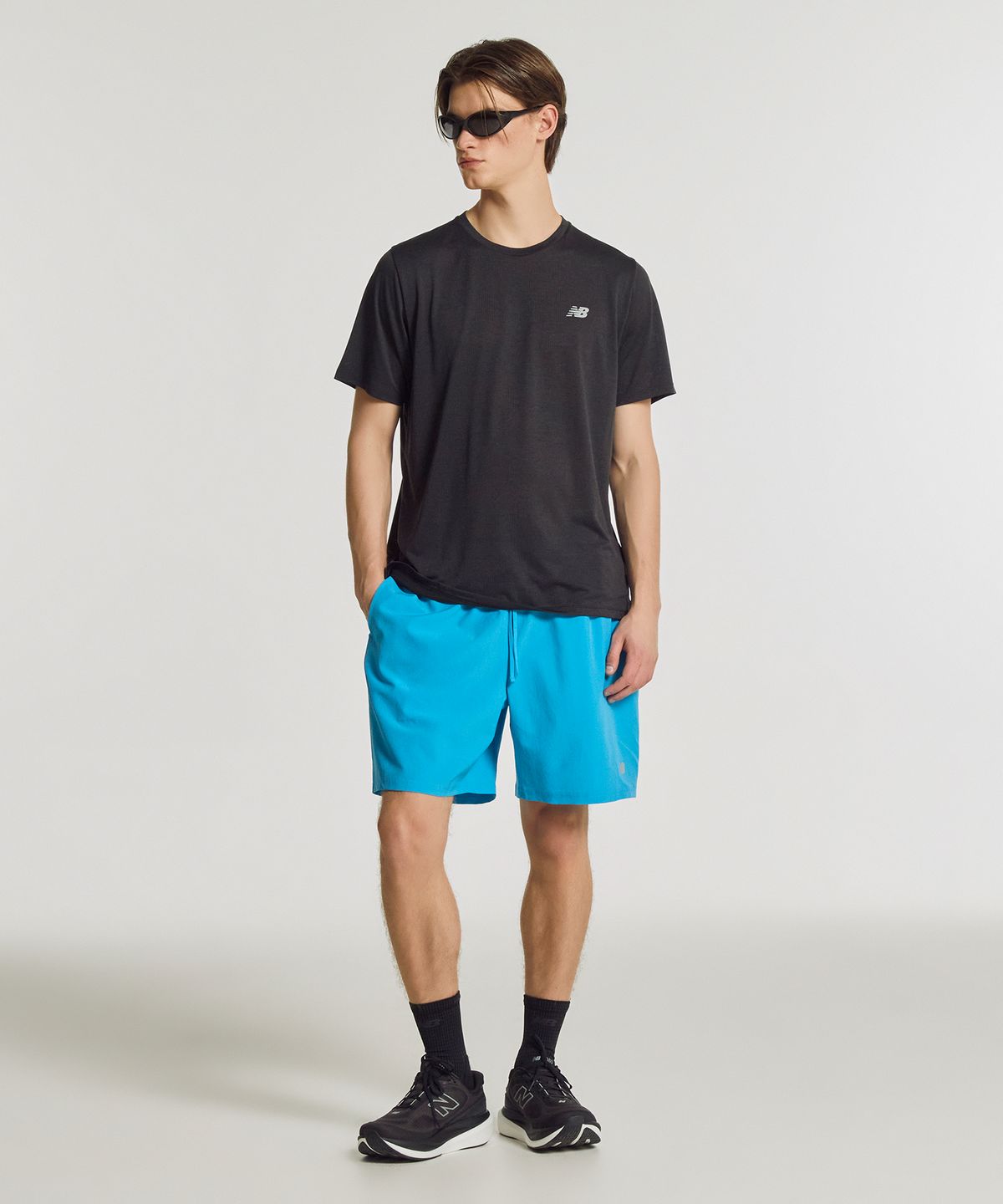 뉴발란스(NEW BALANCE) NBNVG36101 / MEN 스포츠에센셜 쇼츠 7인치 (L/BLUE)