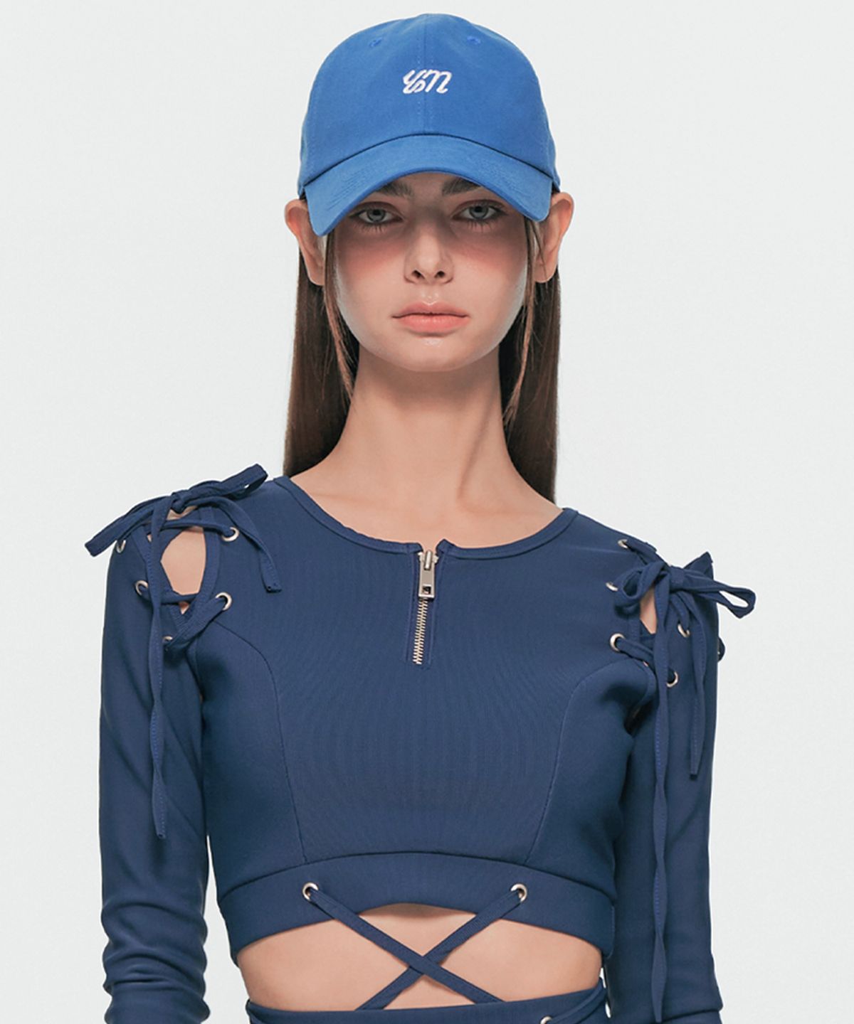 유움(UUM) LOGO BALL CAP BLUE