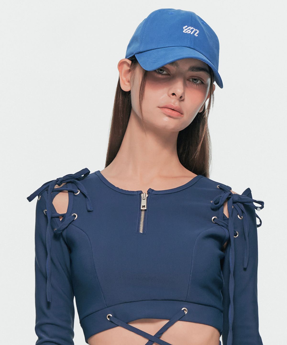 유움(UUM) LOGO BALL CAP BLUE