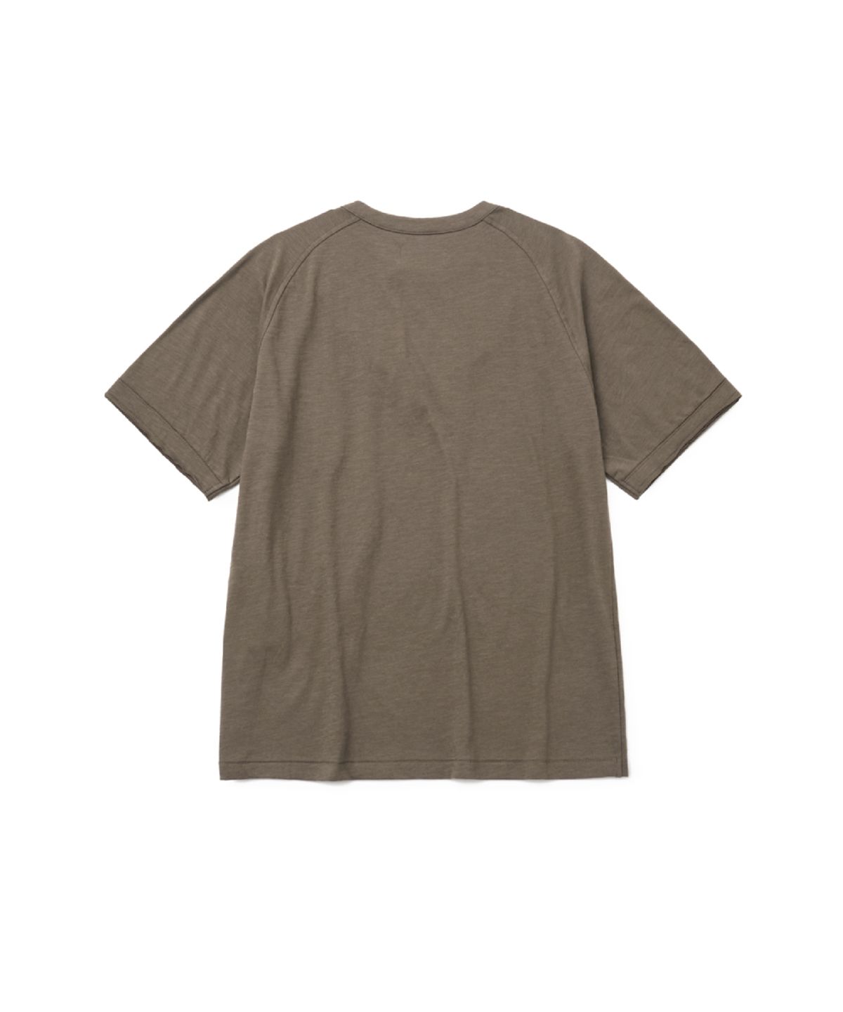 해칭룸(HATCHINGROOM) Double Breasted Tee Slub Mud Brown
