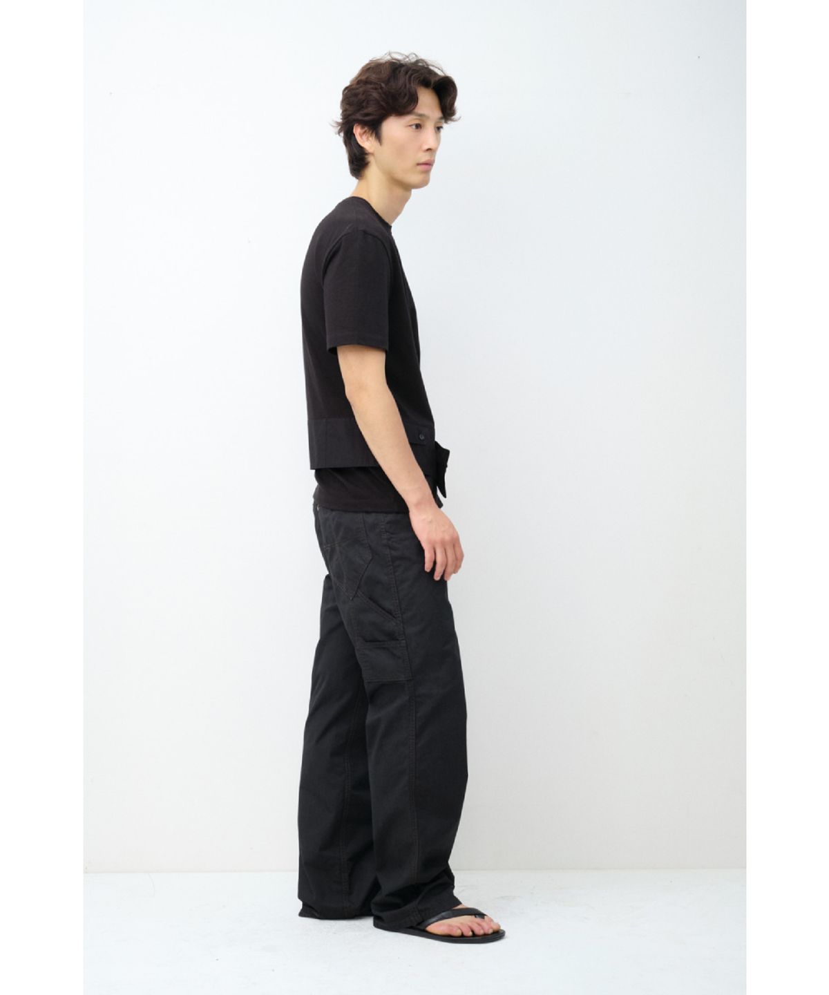 해칭룸(HATCHINGROOM) Belted Tee Black