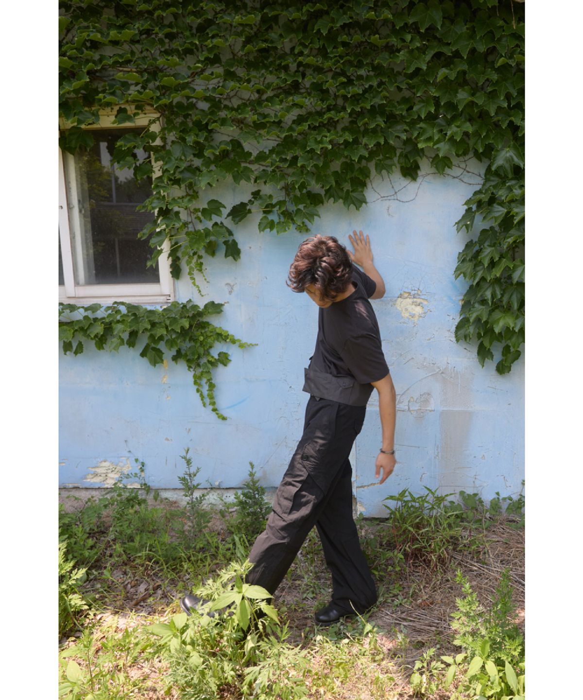 해칭룸(HATCHINGROOM) Belted Tee Dark Purple