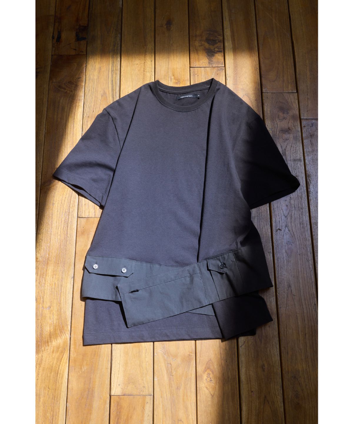 해칭룸(HATCHINGROOM) Belted Tee Dark Purple
