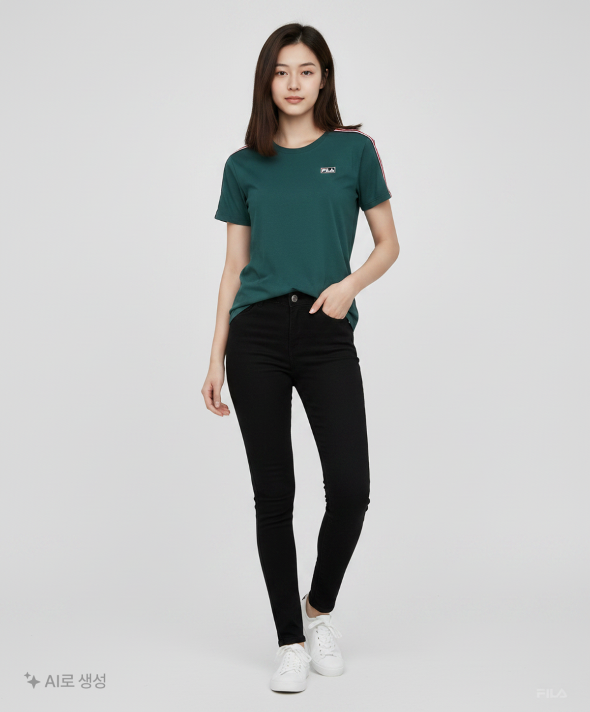 휠라 키즈(FILA KIDS) 반소매 티셔츠 155