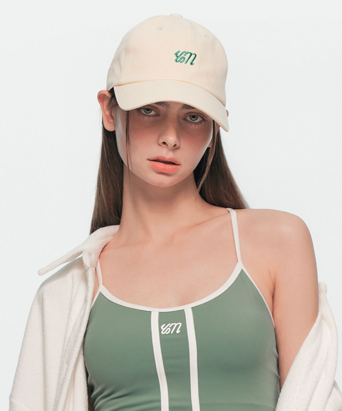 유움(UUM) LOGO BALL CAP CREAM YELLOW
