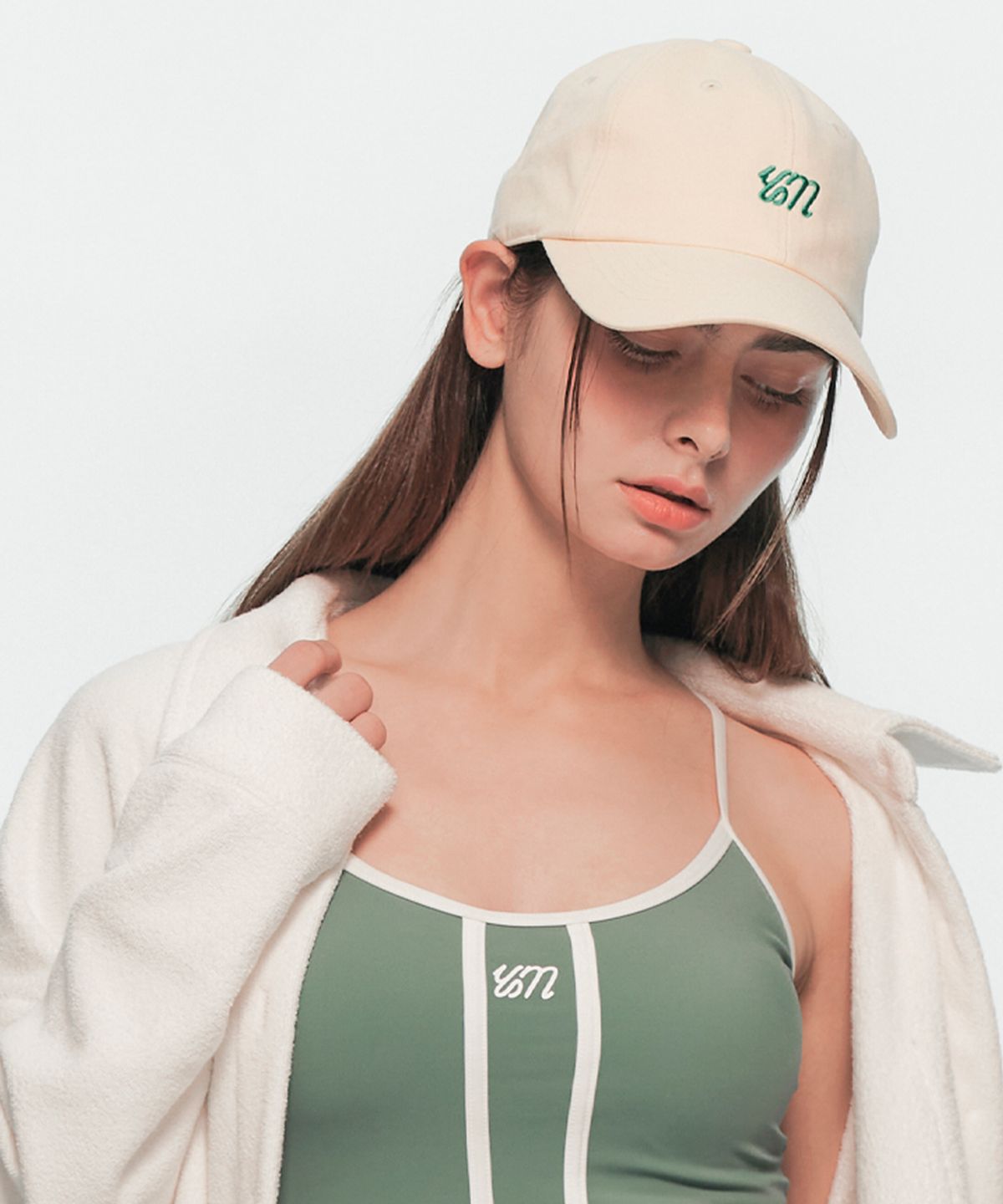 유움(UUM) LOGO BALL CAP CREAM YELLOW