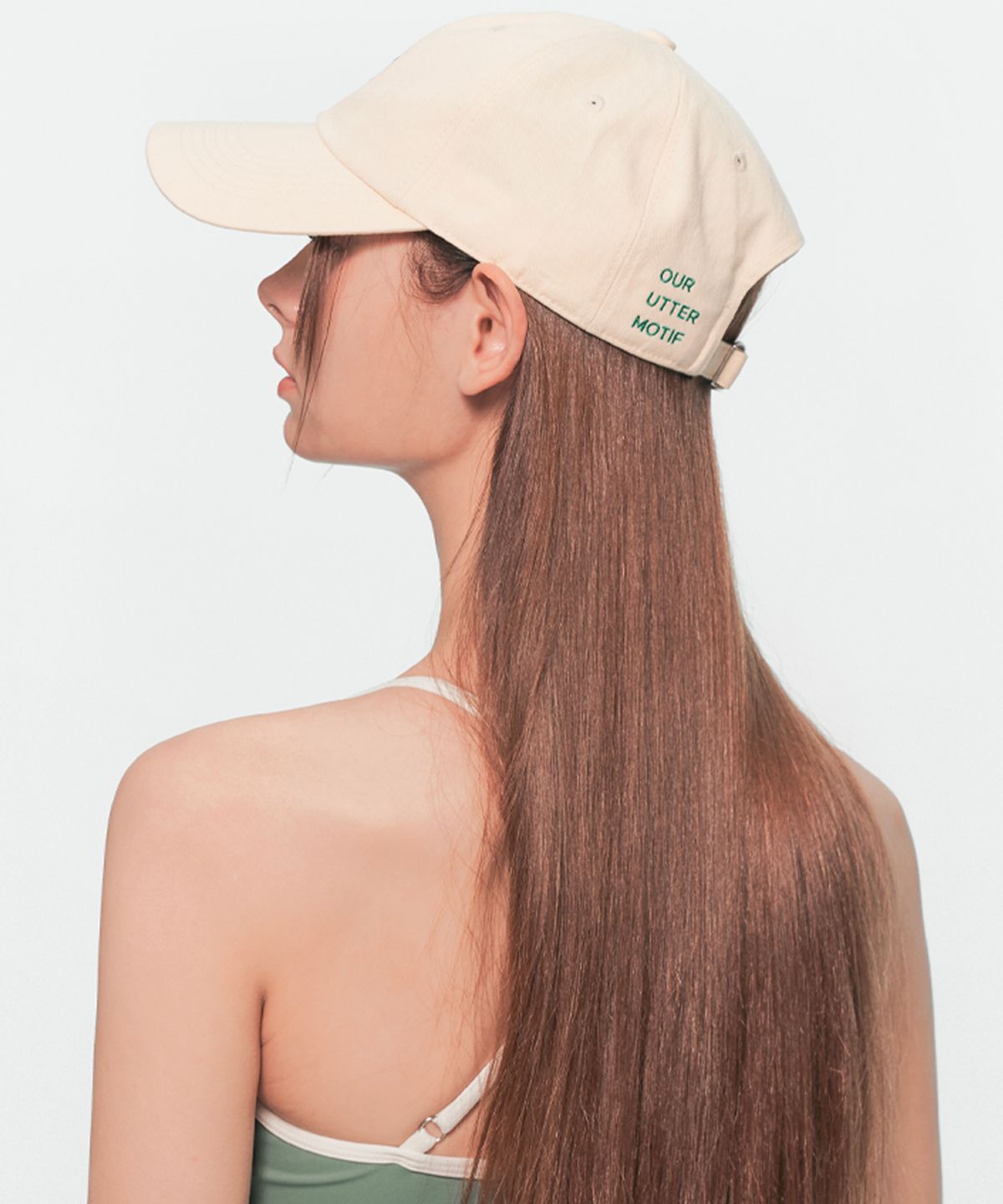 유움(UUM) LOGO BALL CAP CREAM YELLOW