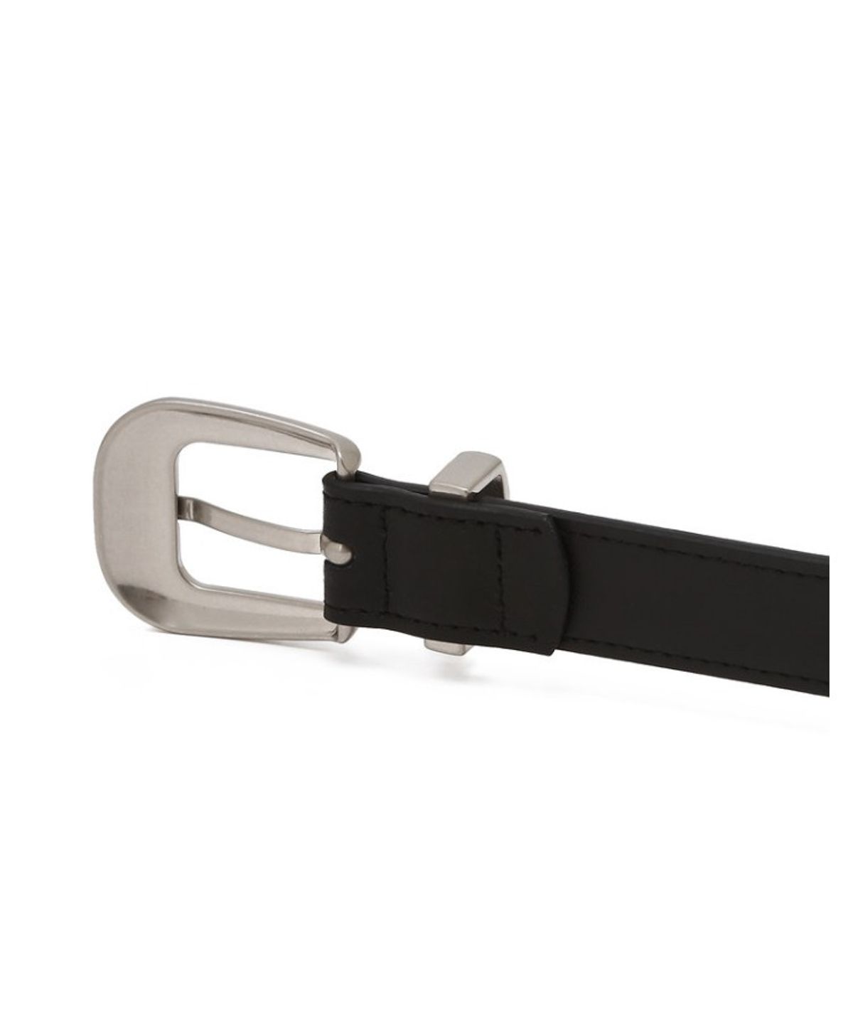 질스튜어트 맨 액세서리(JILLSTUART MEN ACC) 25MM 실버 스터드 포인트 웨스턴 가죽 벨트 JUBE6F400BK