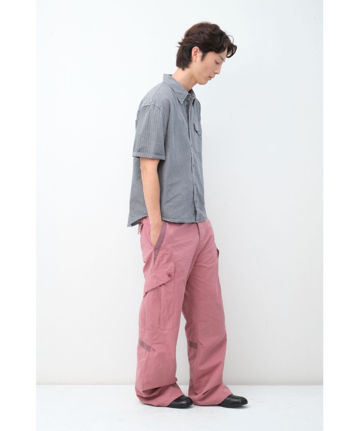 해칭룸(HATCHINGROOM) Curved Cargo Pants Pink