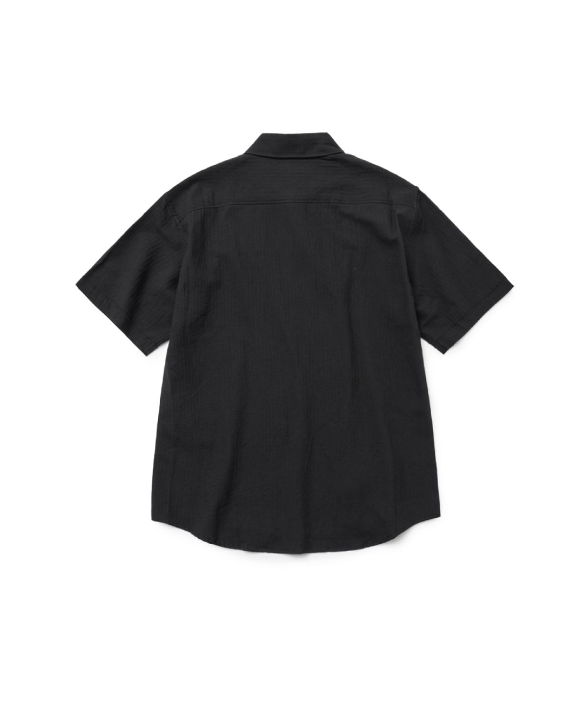 해칭룸(HATCHINGROOM) Slash Shirt Herringbone Stripe Black