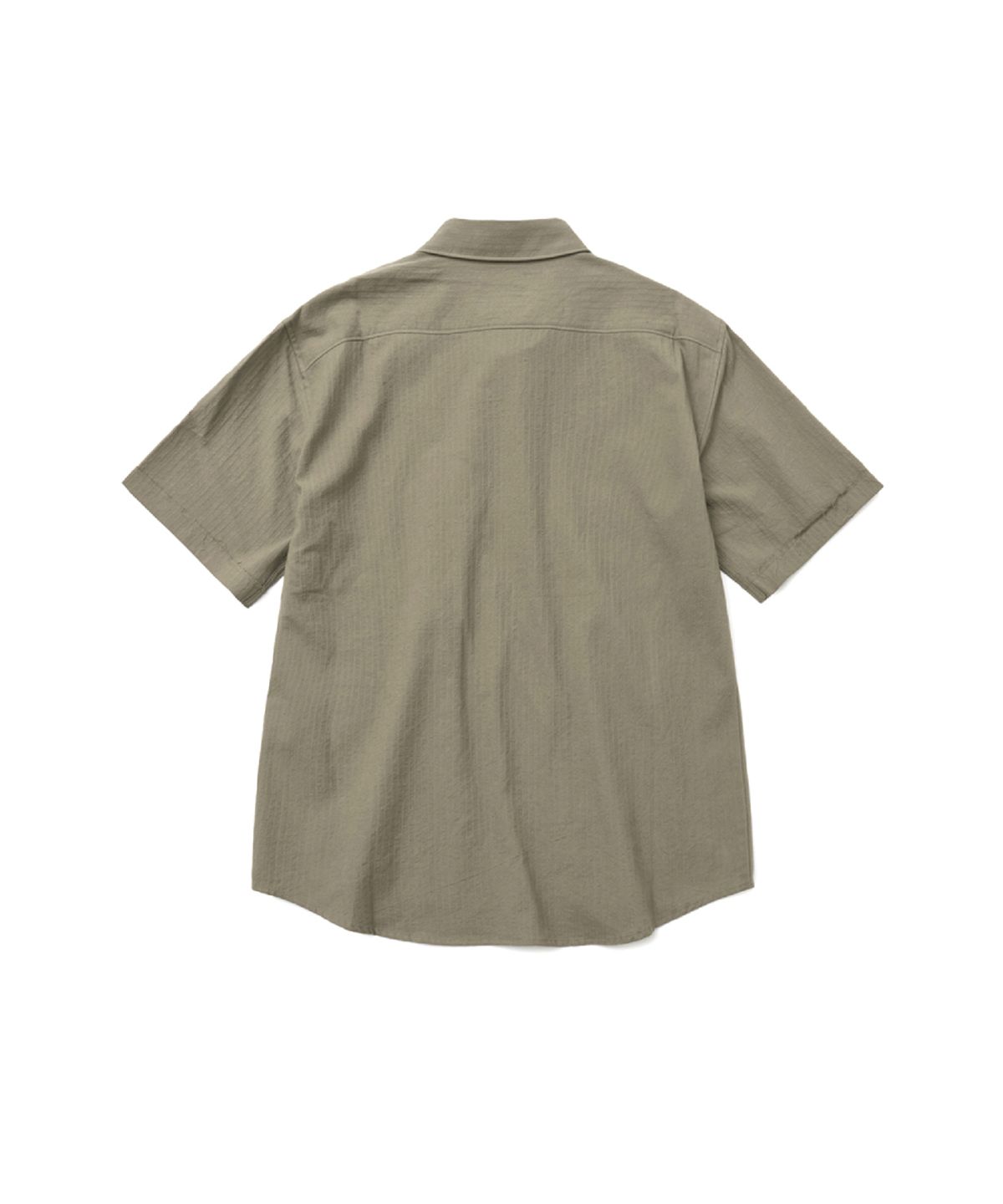 해칭룸(HATCHINGROOM) Slash Shirt Herringbone Stripe Desert
