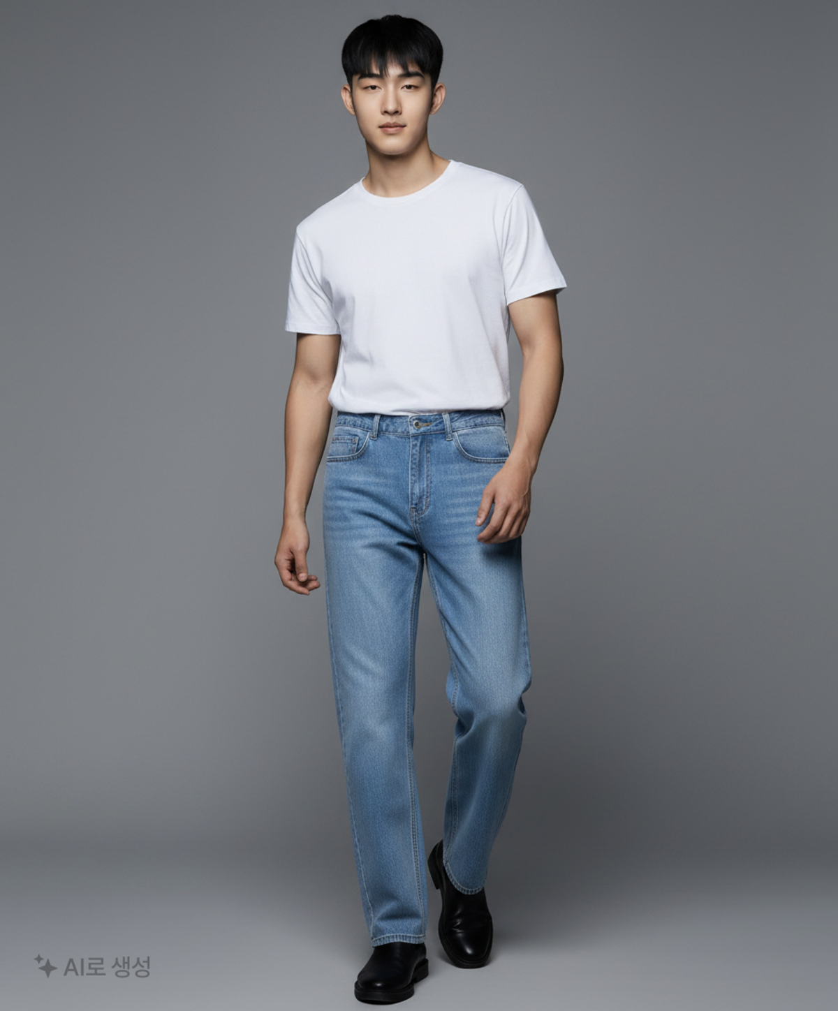 티엔지티(TNGT) Lot.872 Semi-Wide Denim Pants (Vintage Blue) TNPA5E103B3 78