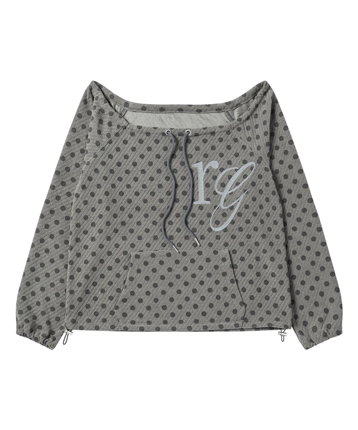 로긴 앤 로지(ROGIN N ROSIE) Dotted Pocket String Point Long Sleeve Charcoal