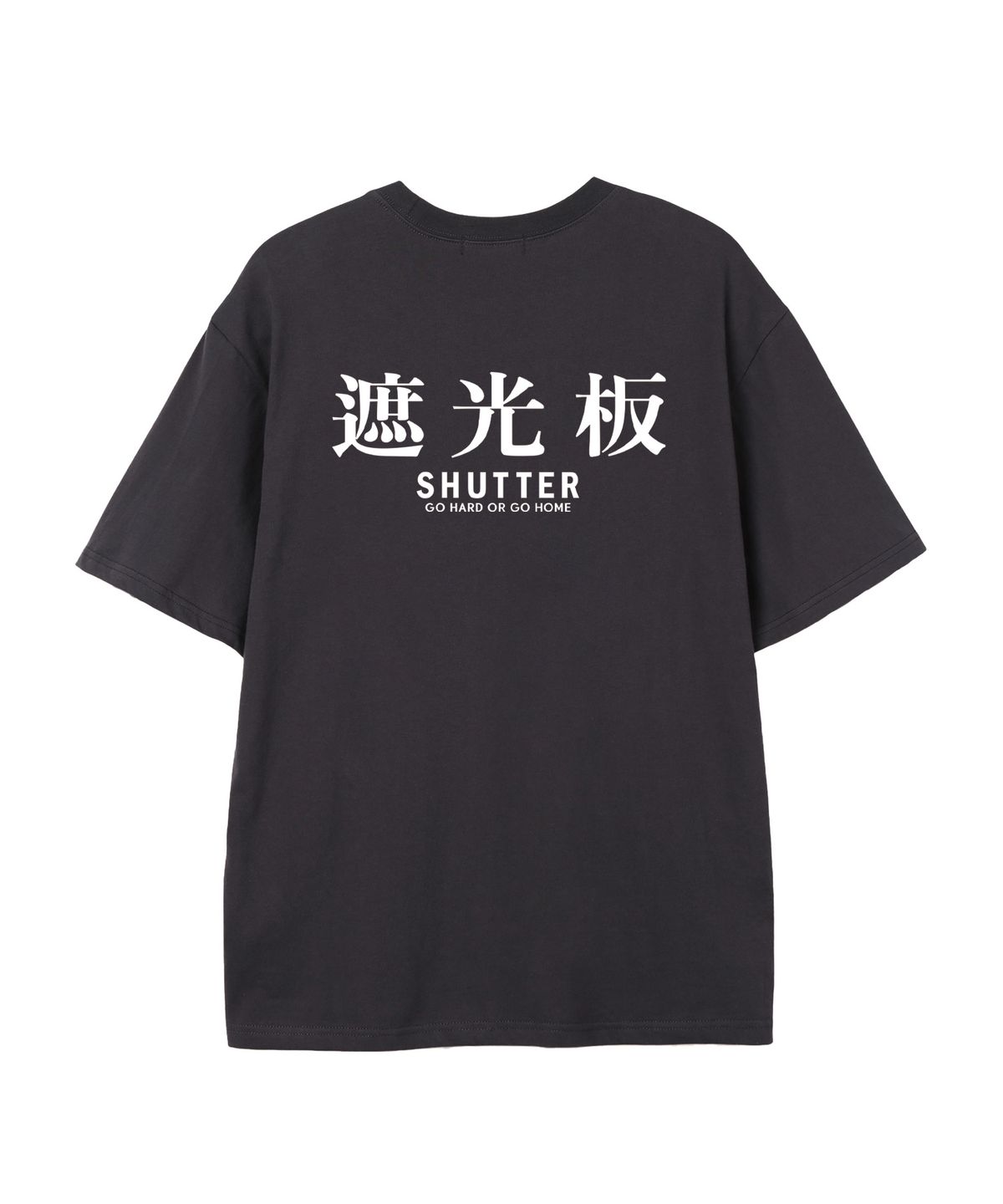 셔터(SHUTTER) TEXT LOGO VER.2 오버핏 반팔 티셔츠 (SS025) 차콜