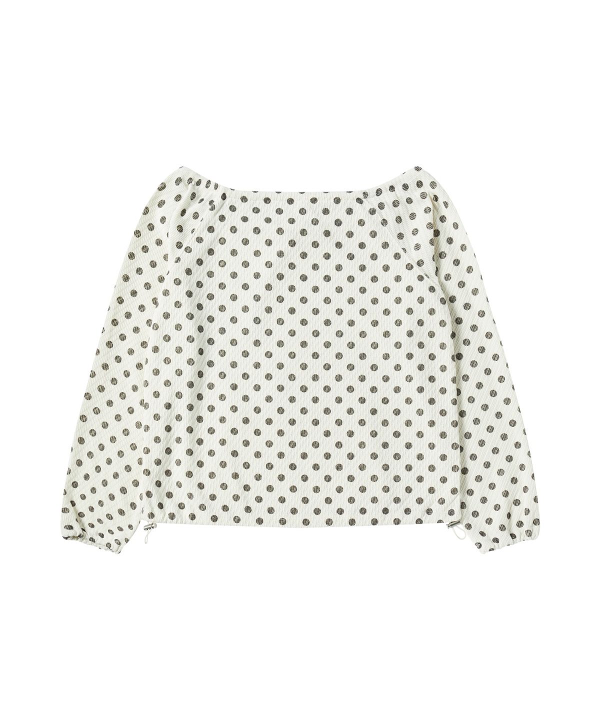 로긴 앤 로지(ROGIN N ROSIE) Dotted Pocket String Point Long Sleeve Cream Charcoal