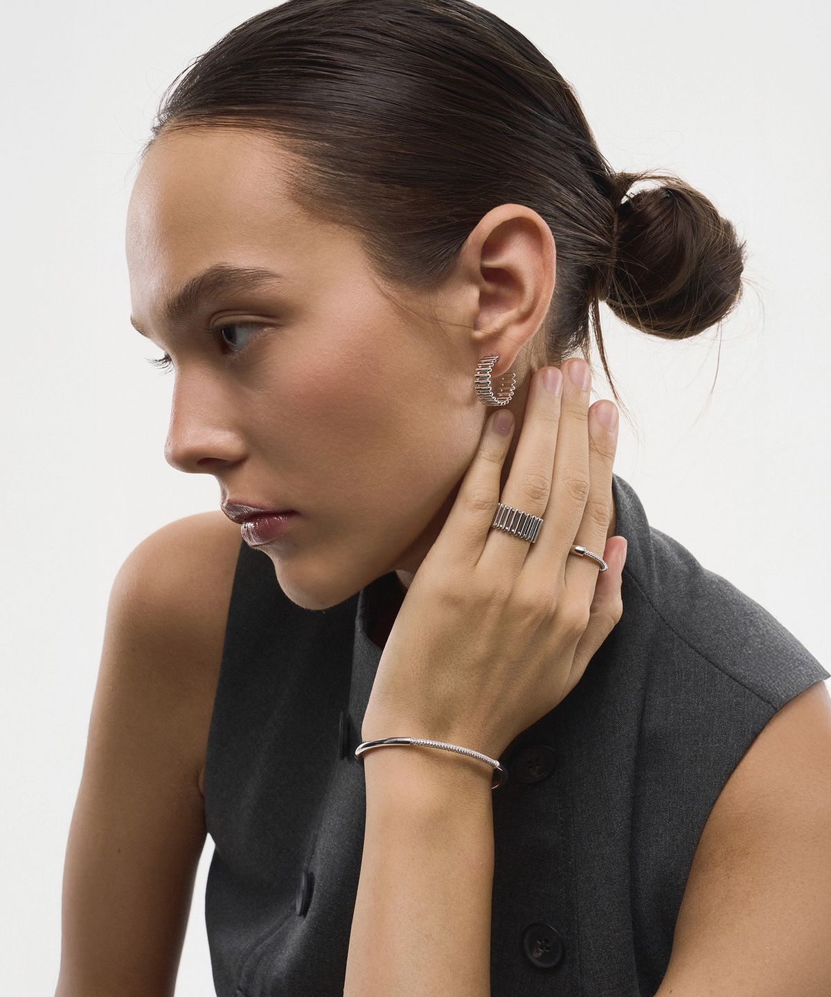 리스(LISSE) [925 SILVER] PAVÉ LINE B