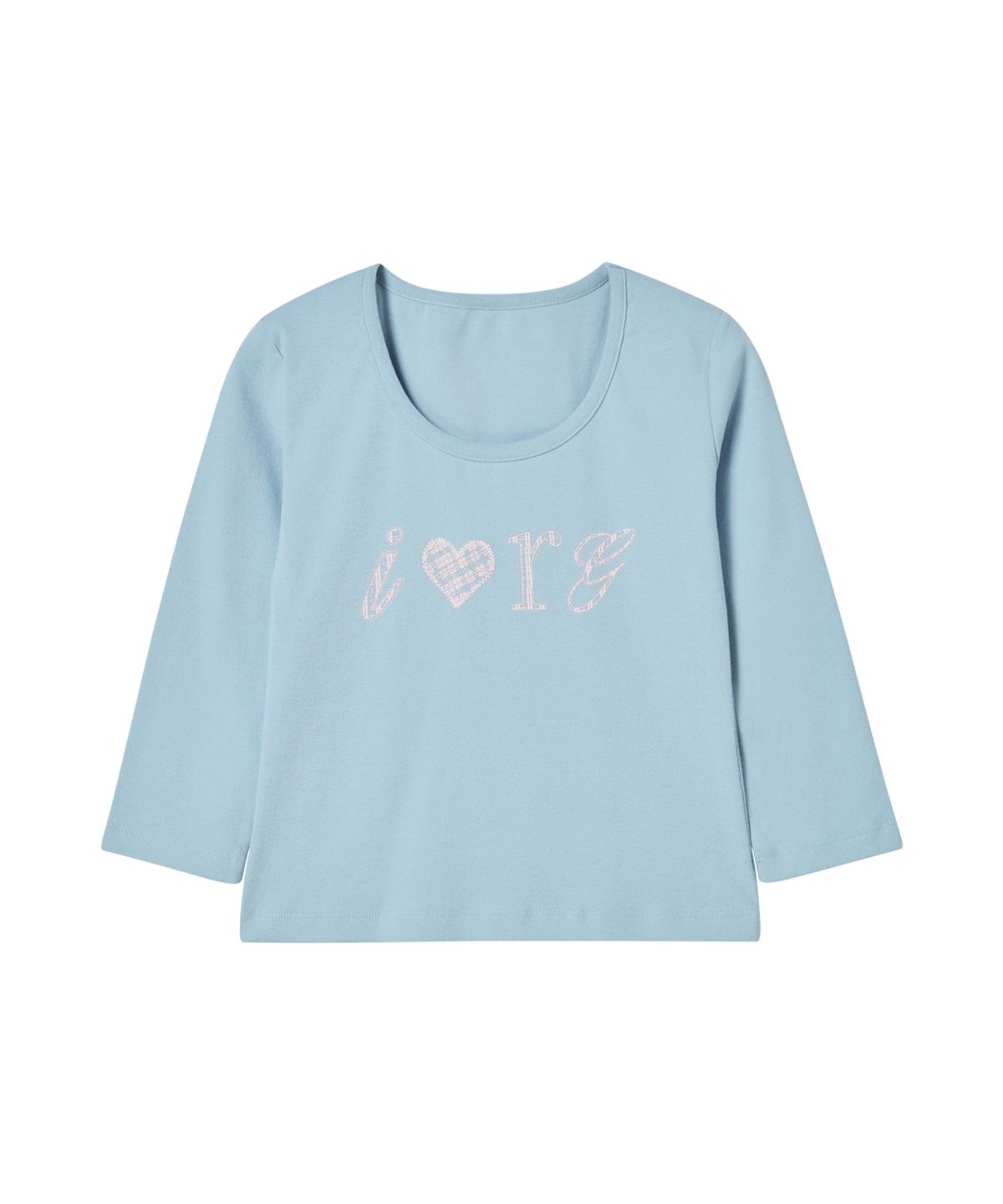 로긴 앤 로지(ROGIN N ROSIE) I Luv RnR Check Point Long Sleeve Sky Blue