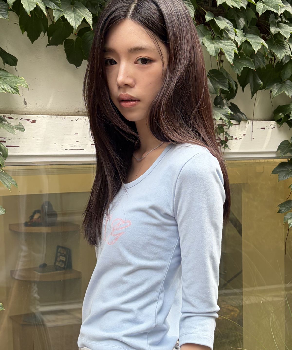 로긴 앤 로지(ROGIN N ROSIE) I Luv RnR Check Point Long Sleeve Sky Blue
