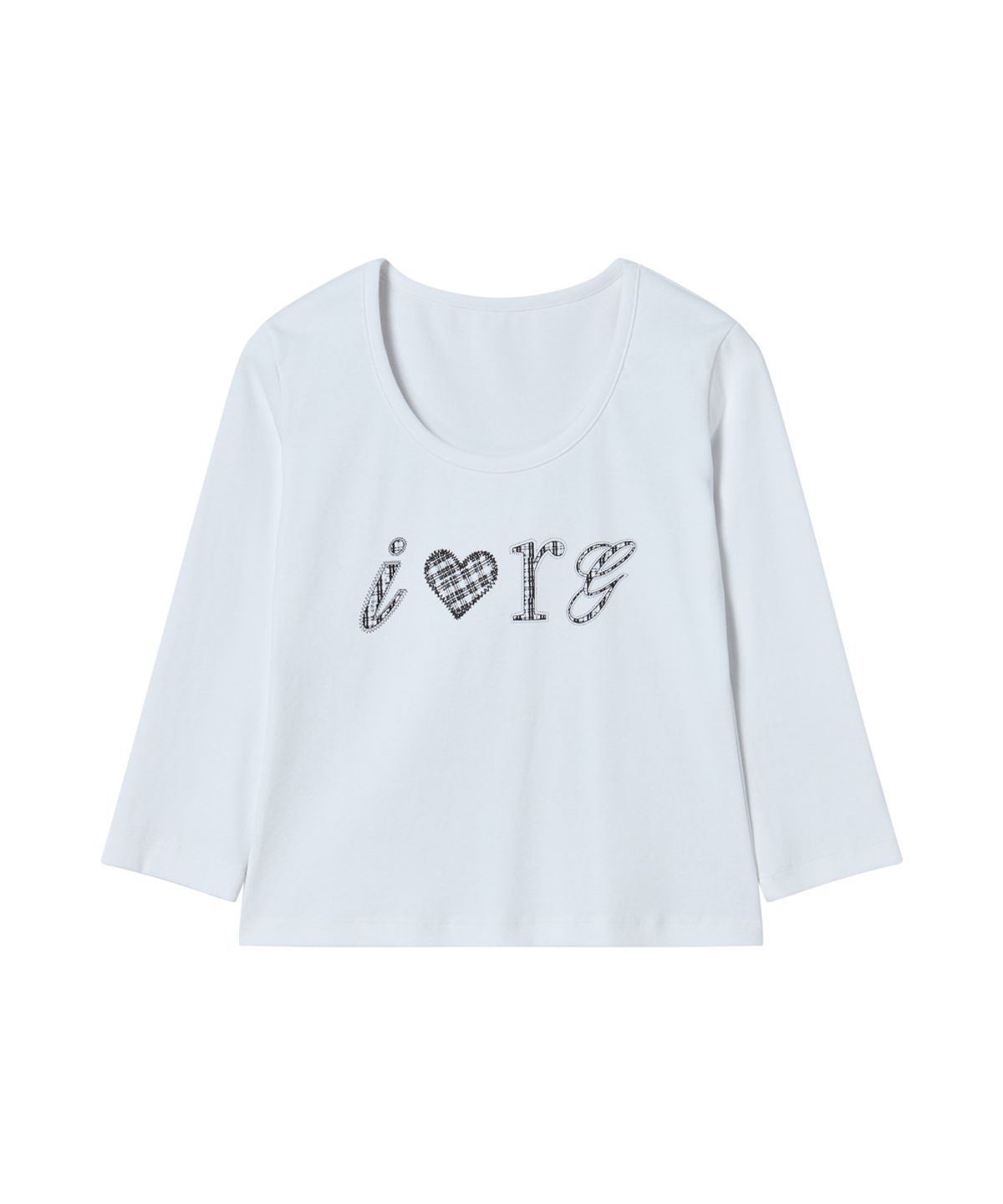 로긴 앤 로지(ROGIN N ROSIE) I Luv RnR Check Point Long Sleeve White
