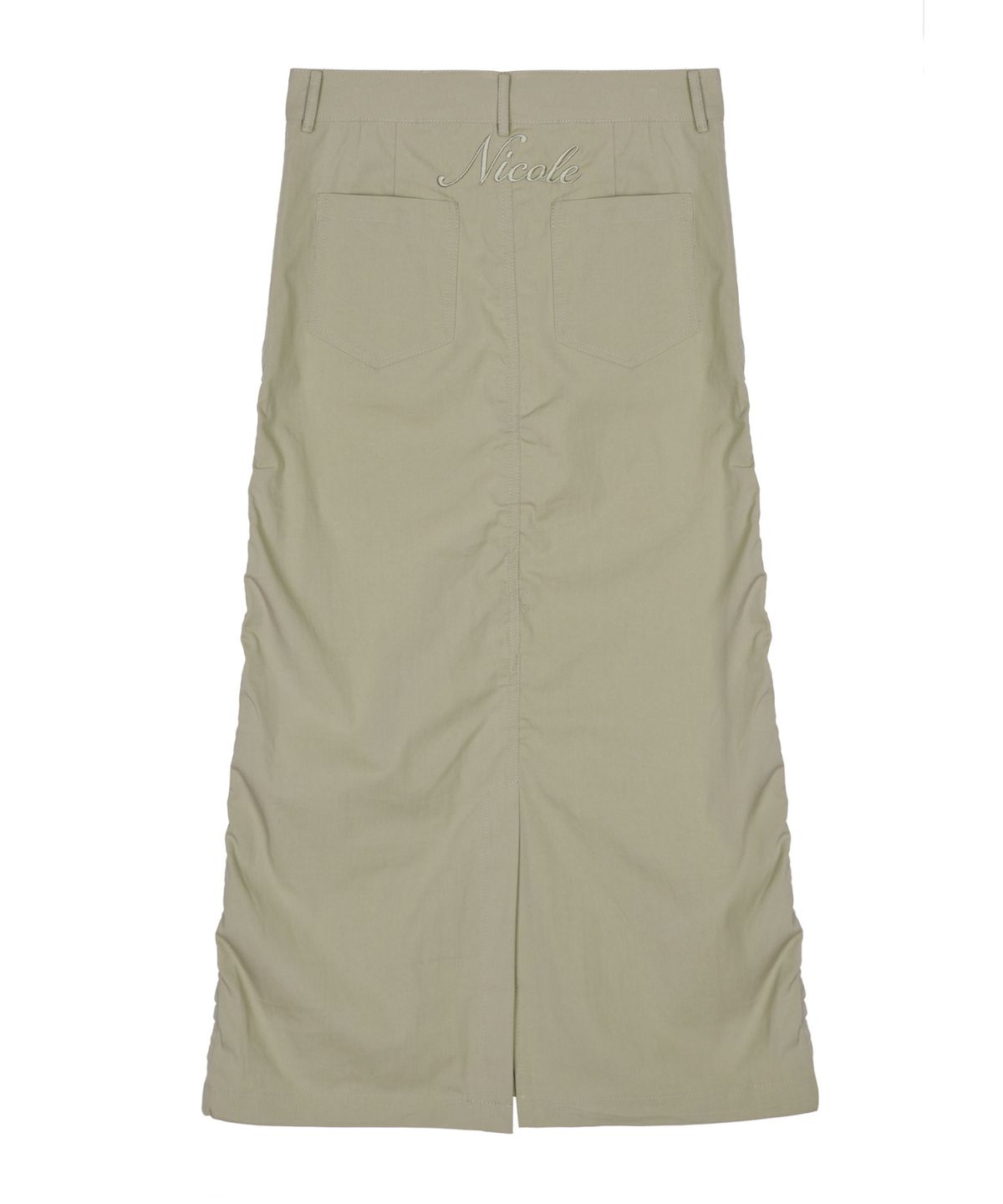닉앤니콜(NICK&NICOLE) NICOLE SHIRRING LONG SKIRT_BEIGE