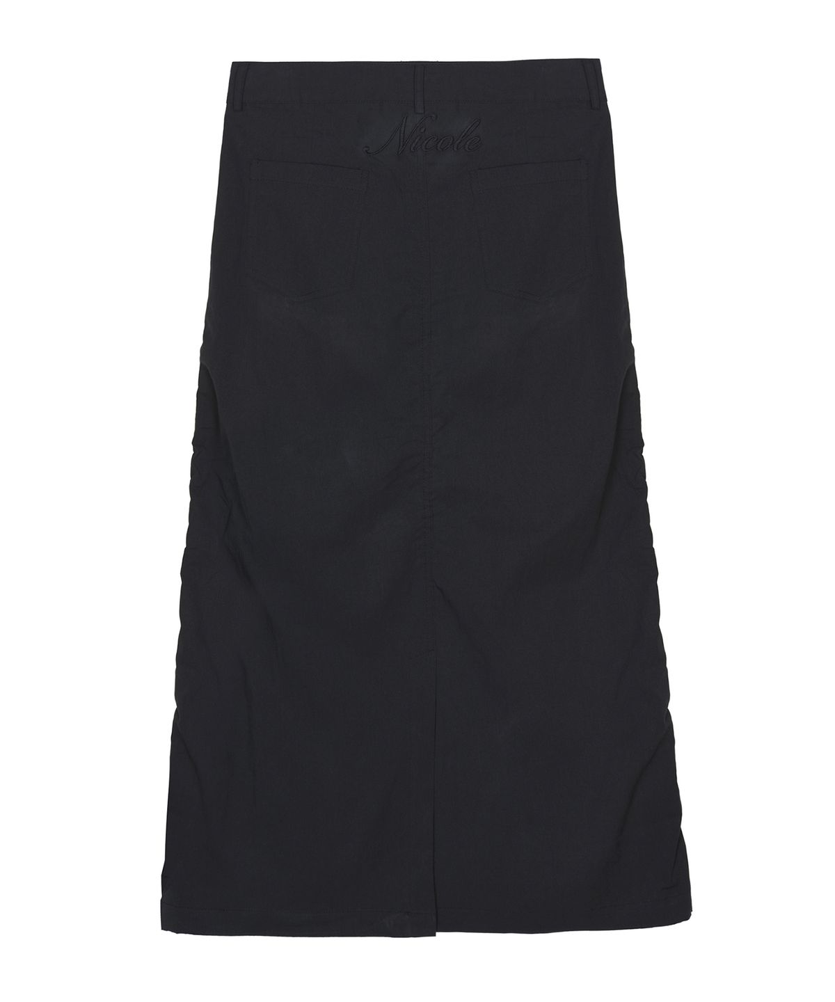 닉앤니콜(NICK&NICOLE) NICOLE SHIRRING LONG SKIRT_BLACK
