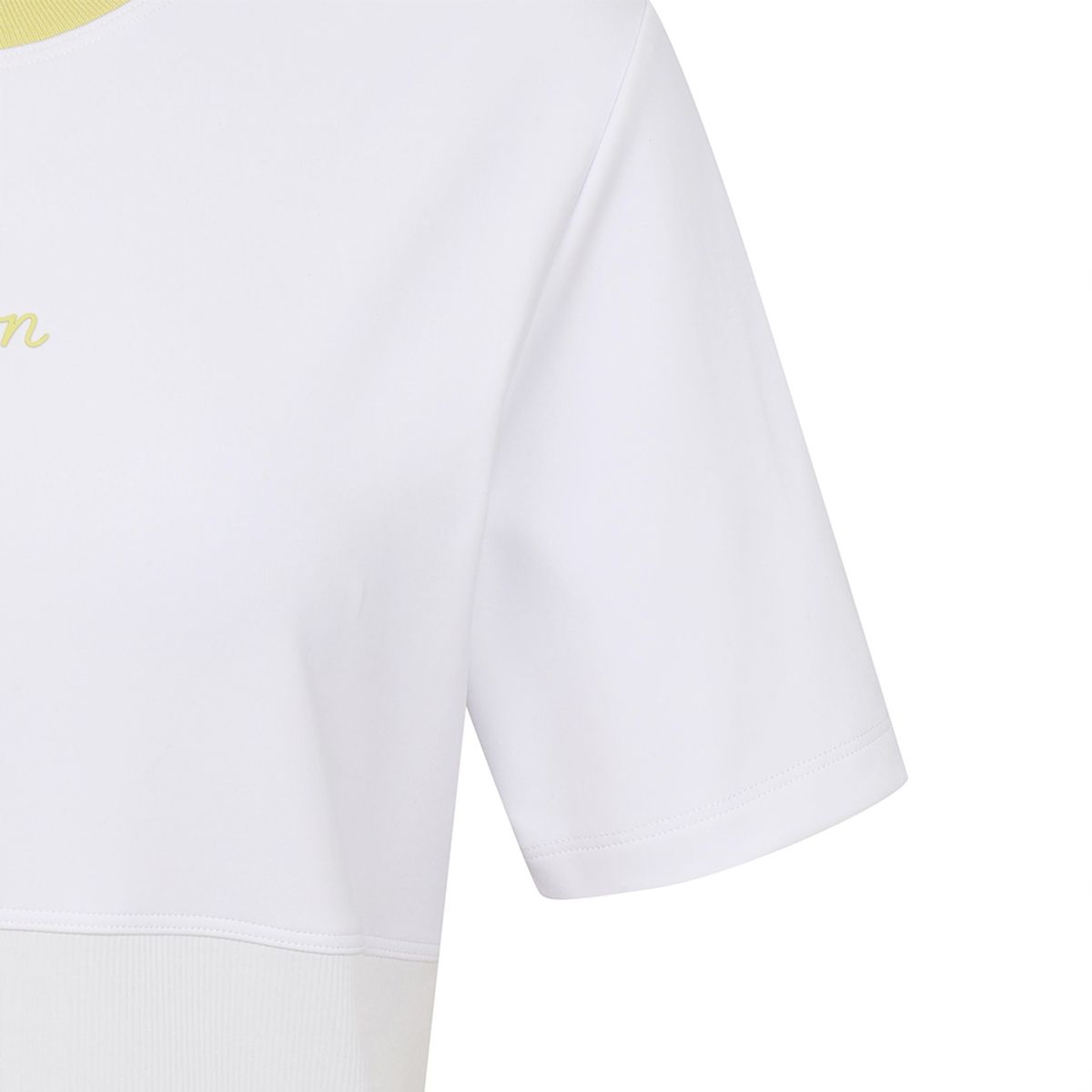 말본 골프(MALBON GOLF) 컬러드 넥 라운드 티셔츠 WHITE (WOMAN)