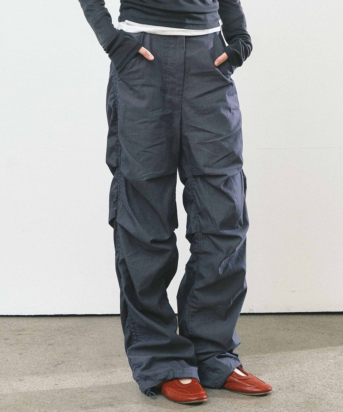 닉앤니콜(NICK&NICOLE) NICOLE SHIRRING PANTS_DENIM