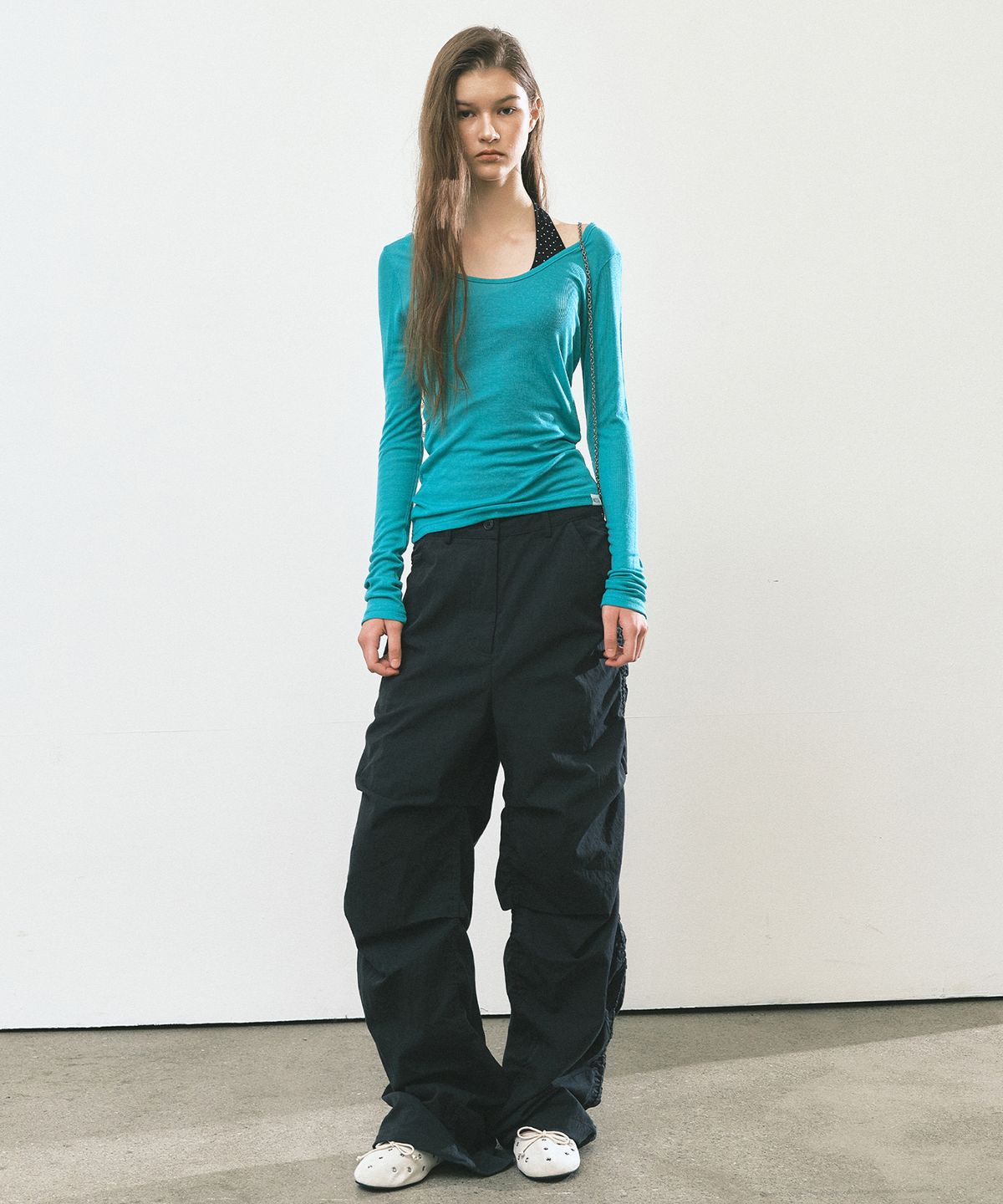 닉앤니콜(NICK&NICOLE) NICOLE SHIRRING PANTS_BLACK